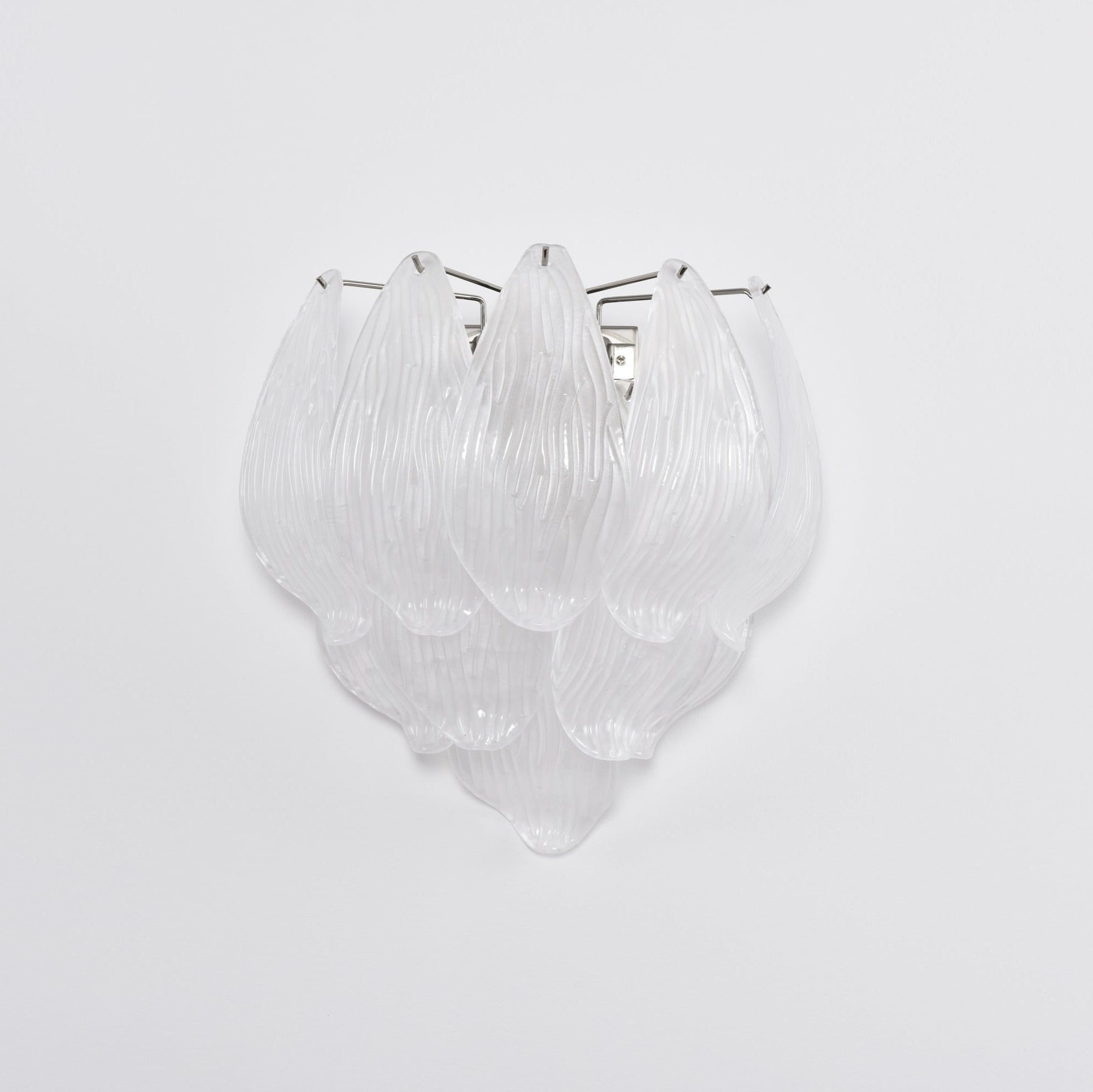 Aurora Wall Lamp Murano Glass Petal Frosted Cascading-Neutral Decor
