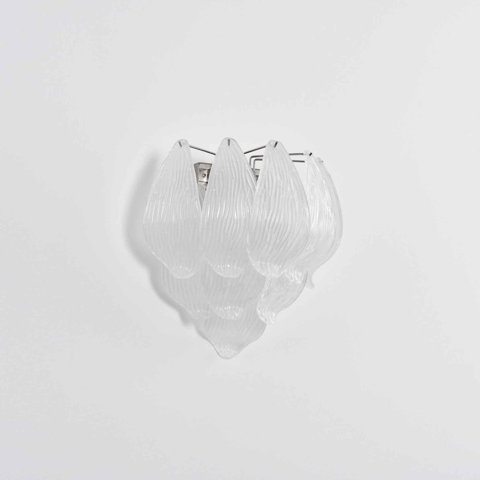 Aurora Wall Lamp Murano Glass Petal Frosted Cascading-Neutral Decor
