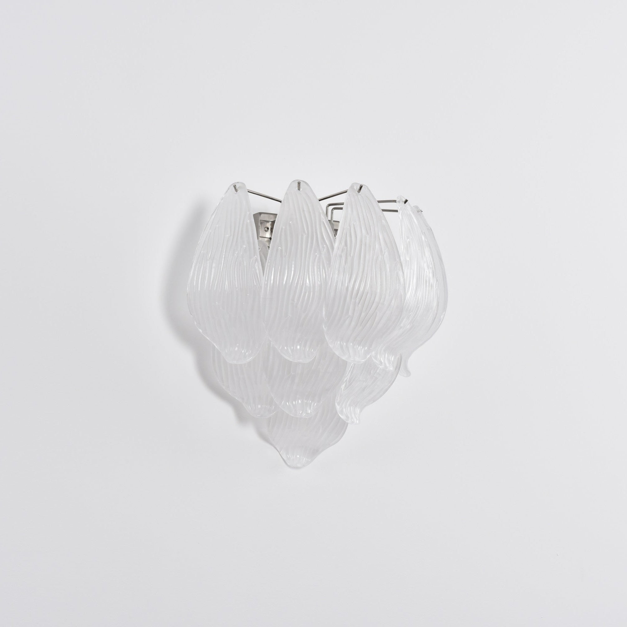 Aurora Wall Lamp Murano Glass Petal Frosted Cascading-Neutral Decor