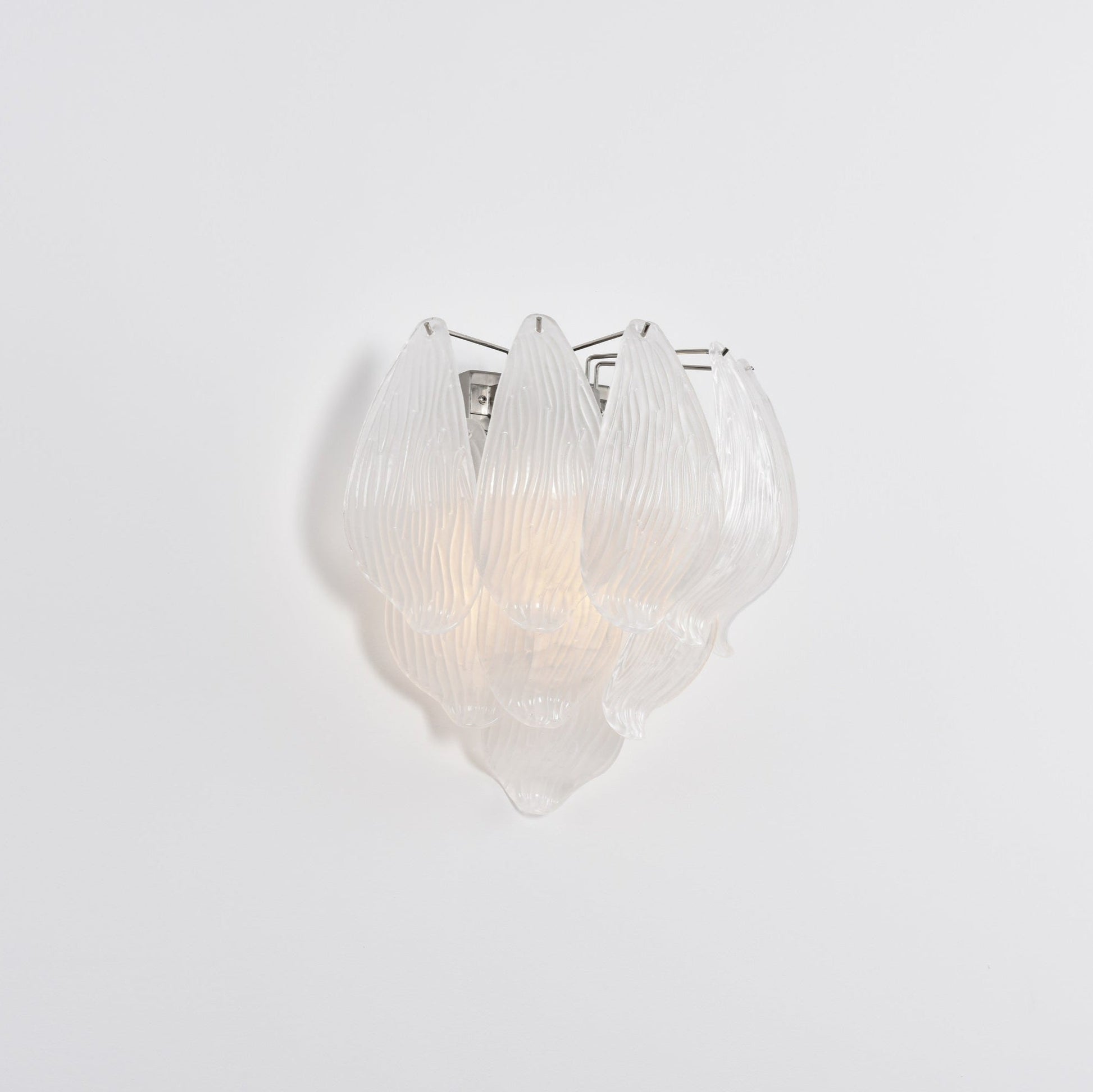Aurora Wall Lamp Murano Glass Petal Frosted Cascading-Neutral Decor