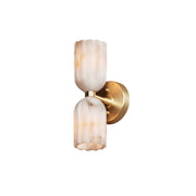 Uraeeth Double Brass Alabaster Wall Lamp-Neutral Decor