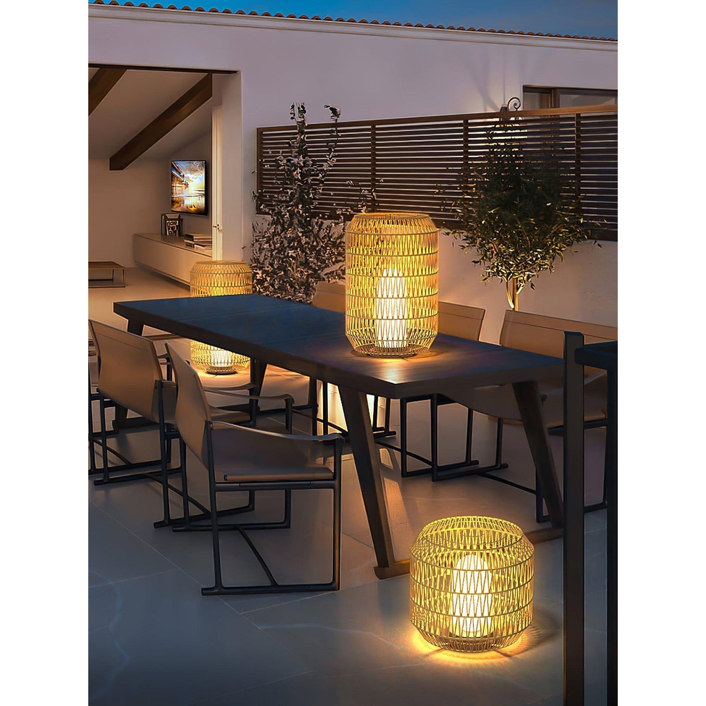 The portable design of the USB-rechargeable Tulum Lantern.