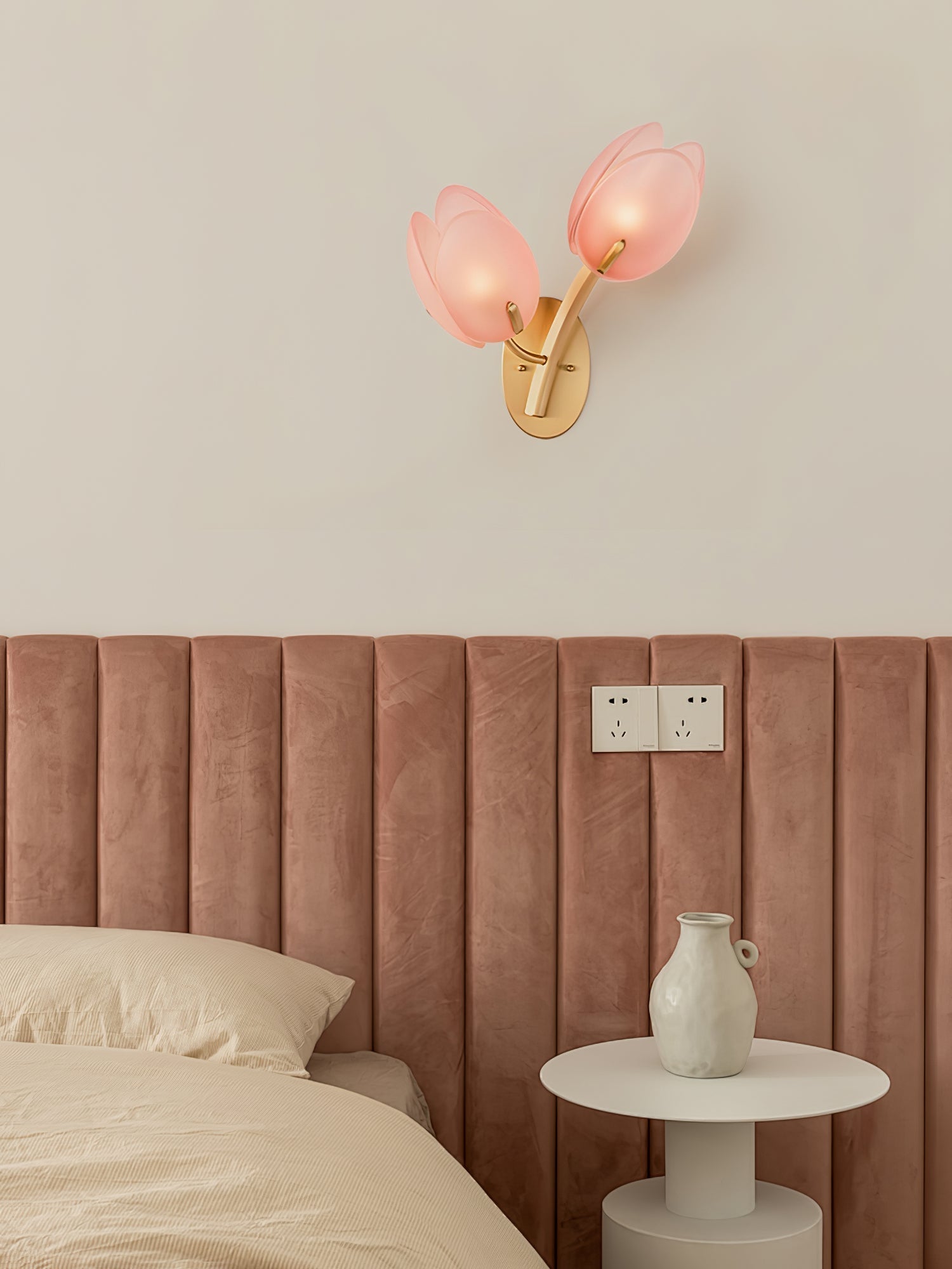 Jovell Nordic Art Bloom Glass Wall Light-Neutral Decor