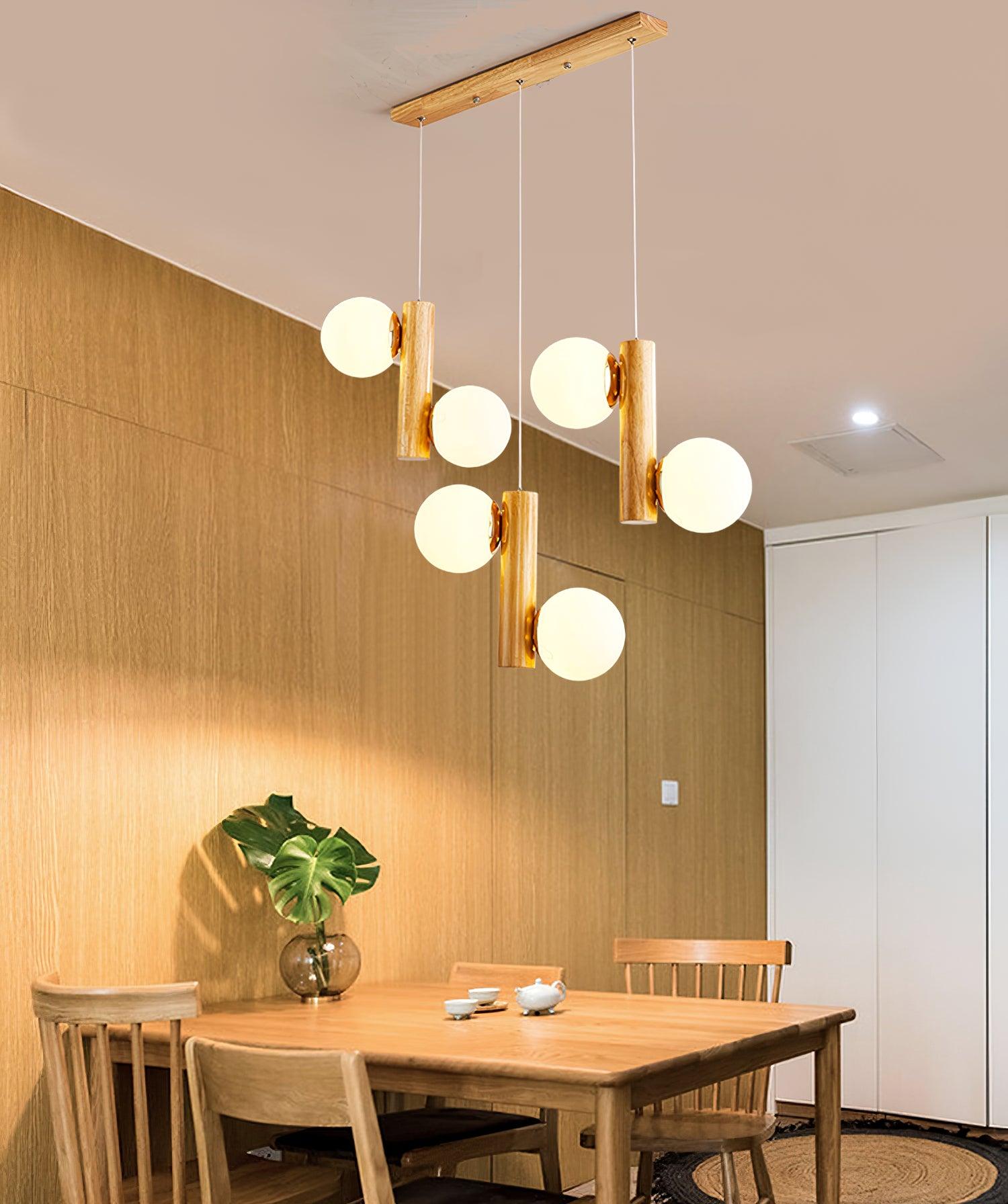 Solstica Wood Classic Pendant Lamp-Neutral Decor