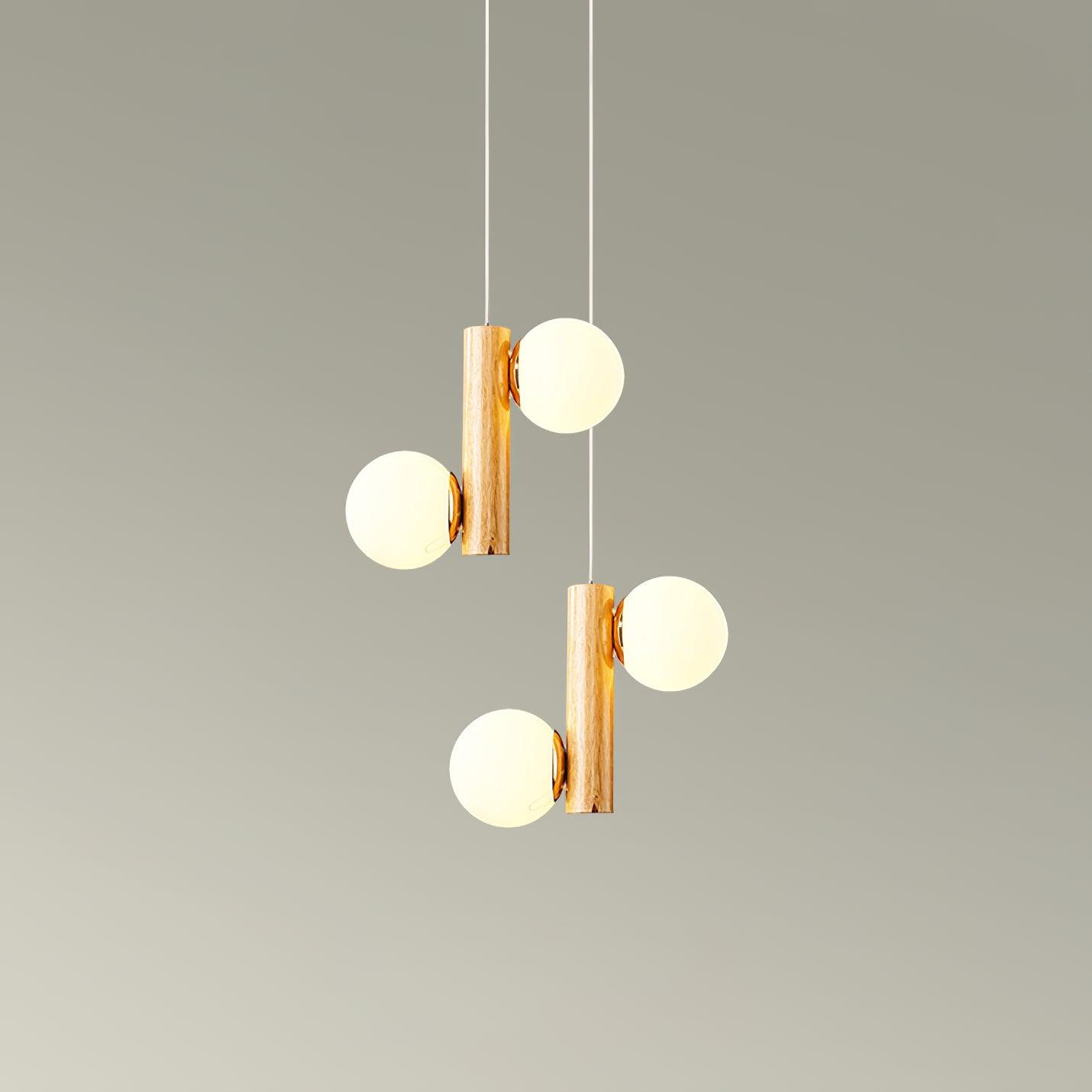 Solstica Wood Classic Pendant Lamp-Neutral Decor
