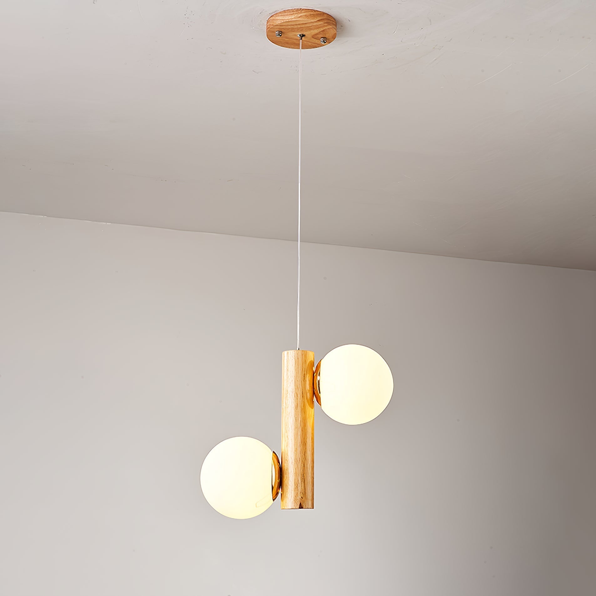 Solstica Wood Classic Pendant Lamp-Neutral Decor
