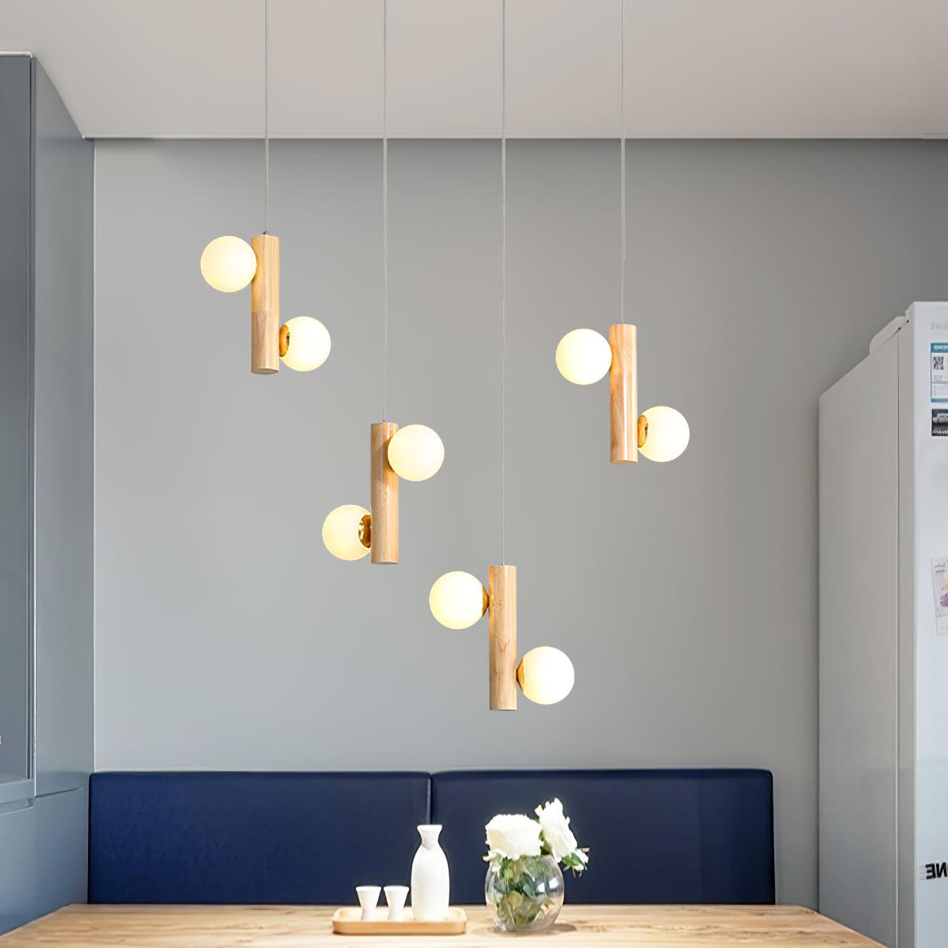 Solstica Wood Classic Pendant Lamp-Neutral Decor