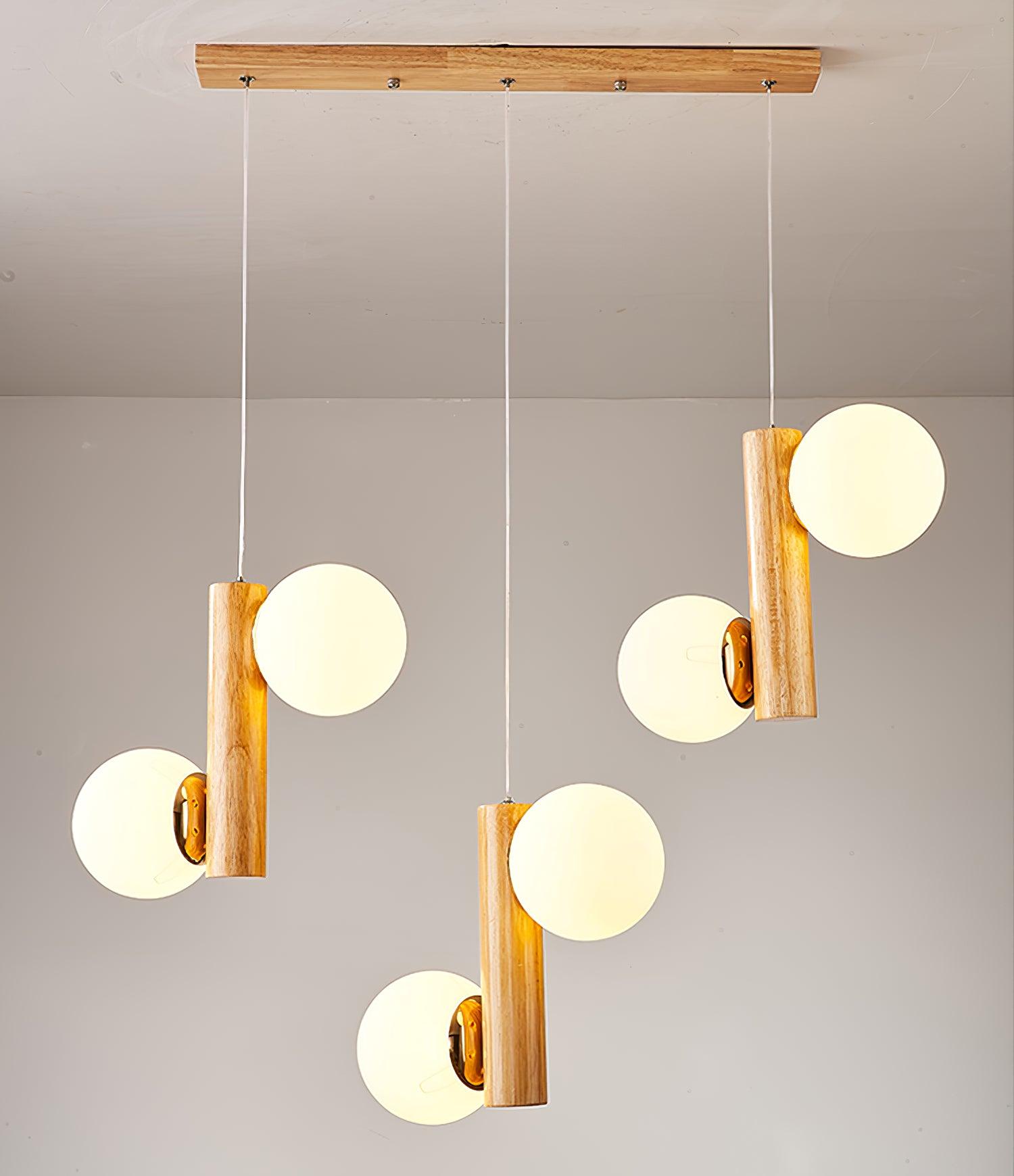Solstica Wood Classic Pendant Lamp-Neutral Decor