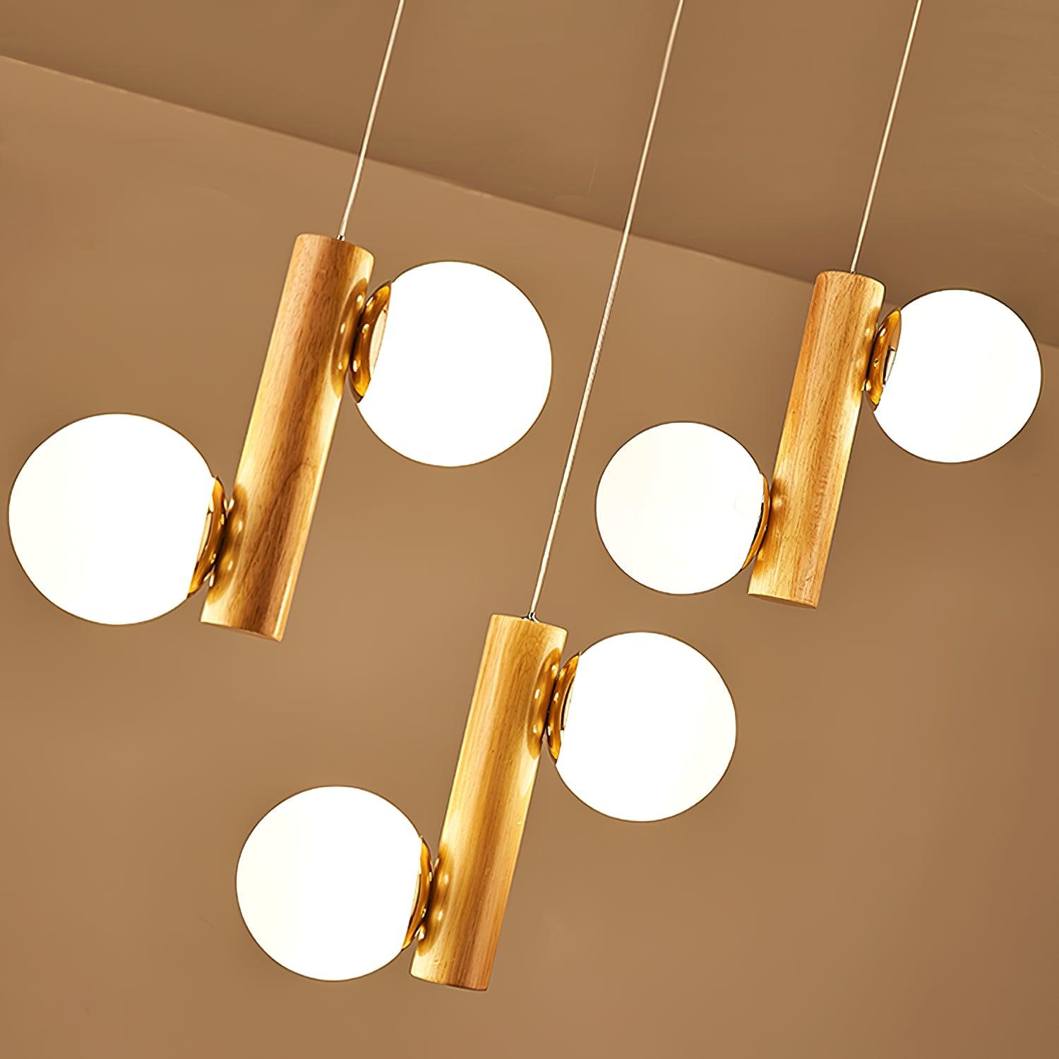 Solstica Wood Classic Pendant Lamp-Neutral Decor