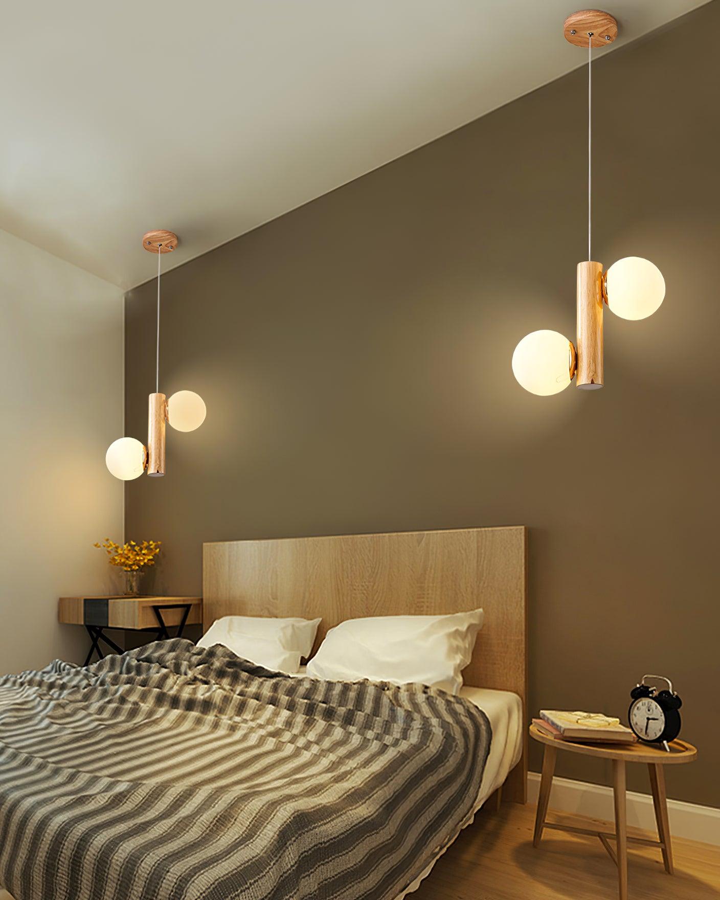 Solstica Wood Classic Pendant Lamp-Neutral Decor