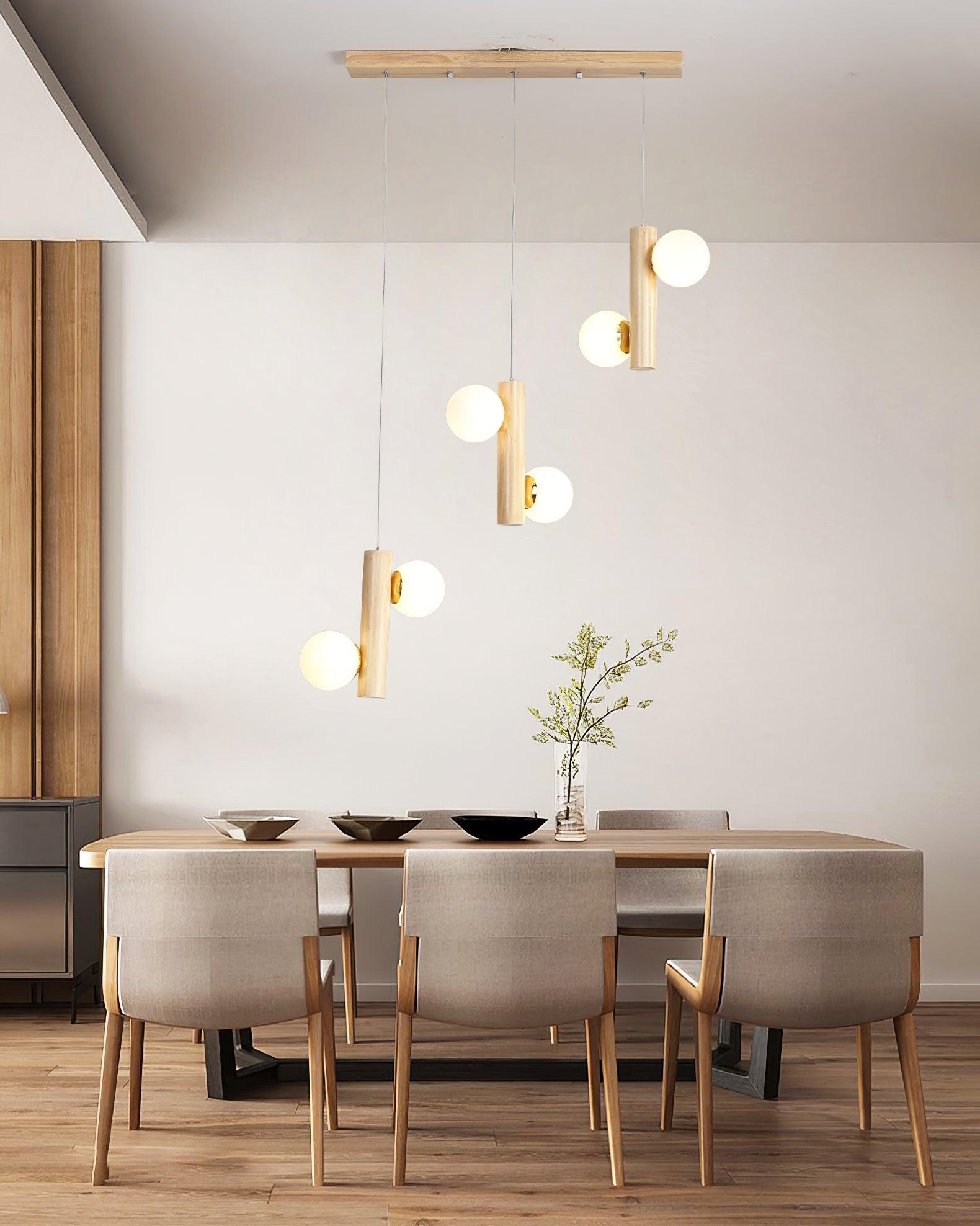 Solstica Wood Classic Pendant Lamp-Neutral Decor