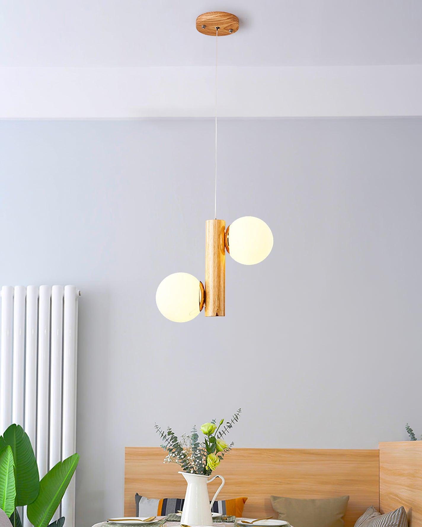 Solstica Wood Classic Pendant Lamp-Neutral Decor