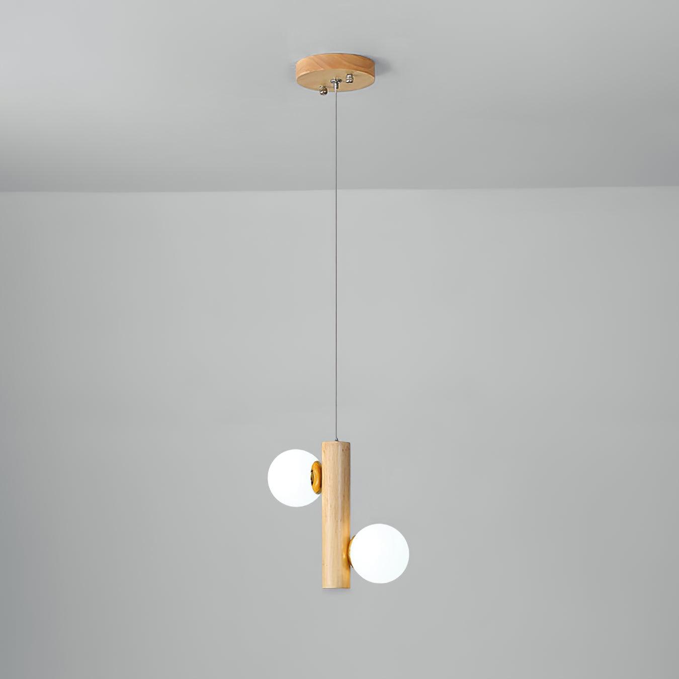Solstica Wood Classic Pendant Lamp-Neutral Decor