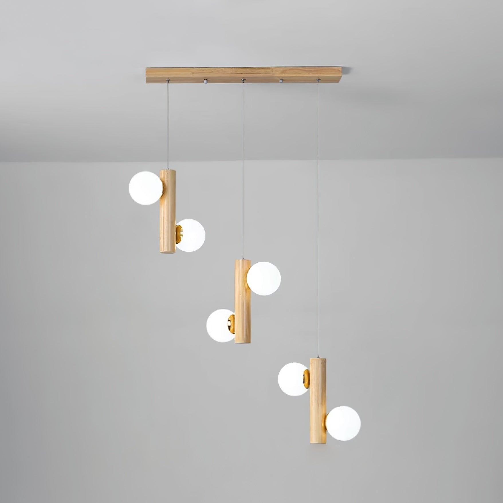 Solstica Wood Classic Pendant Lamp-Neutral Decor