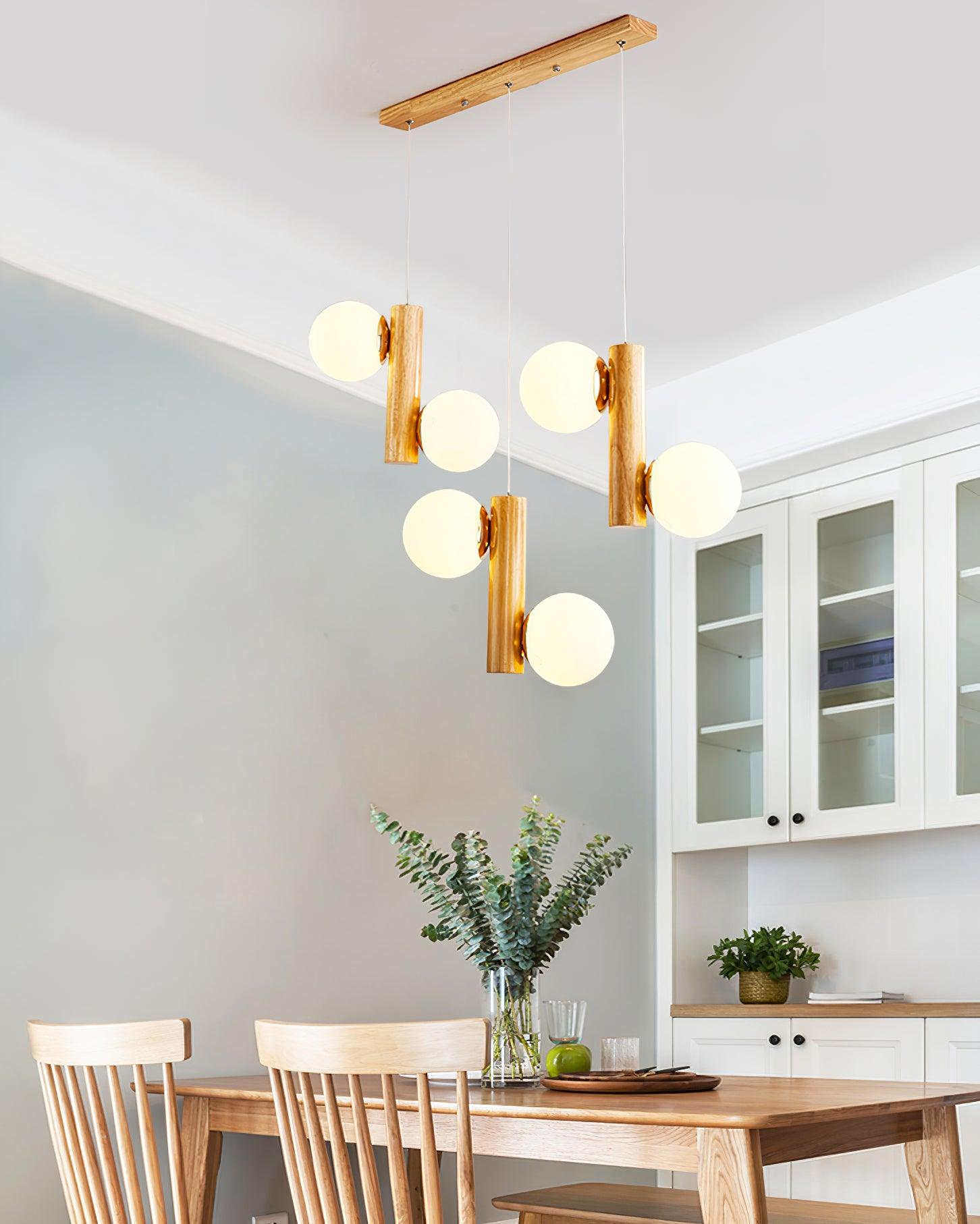 Solstica Wood Classic Pendant Lamp-Neutral Decor