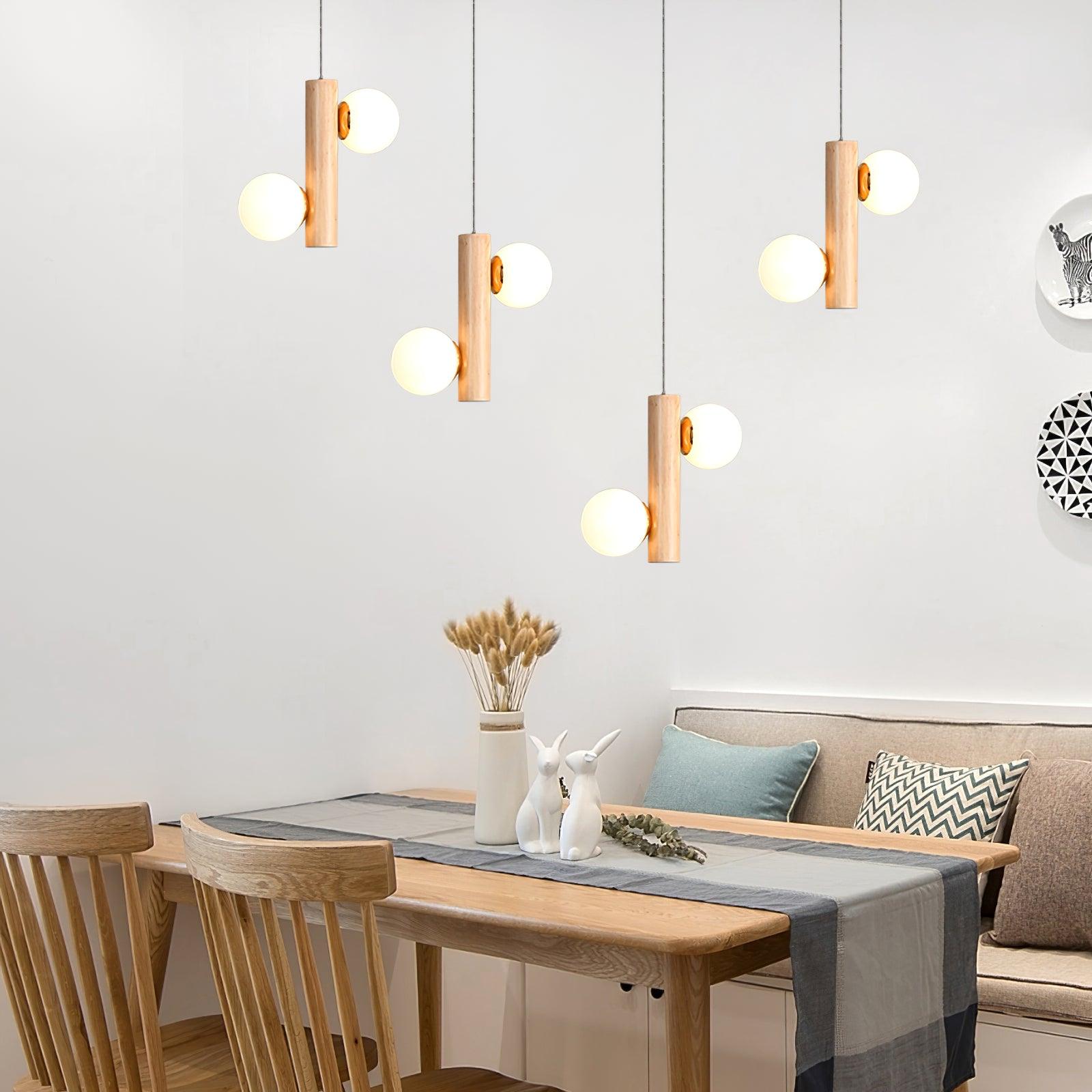 Solstica Wood Classic Pendant Lamp-Neutral Decor