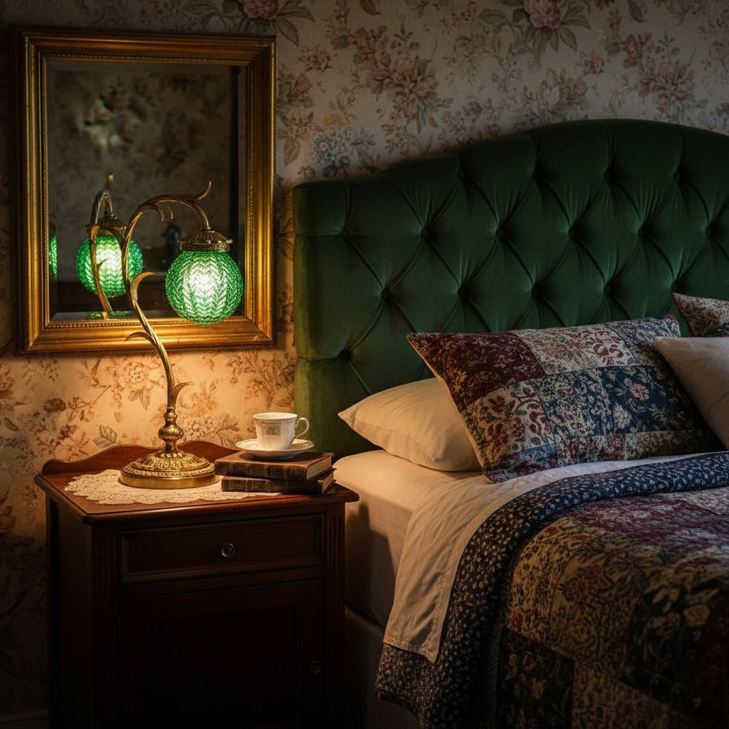 The lamp turned off, highlighting its sculptural form.