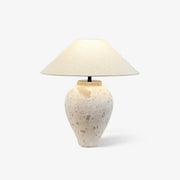 Solix Ceramics Fabric Table Lamp-Neutral Decor
