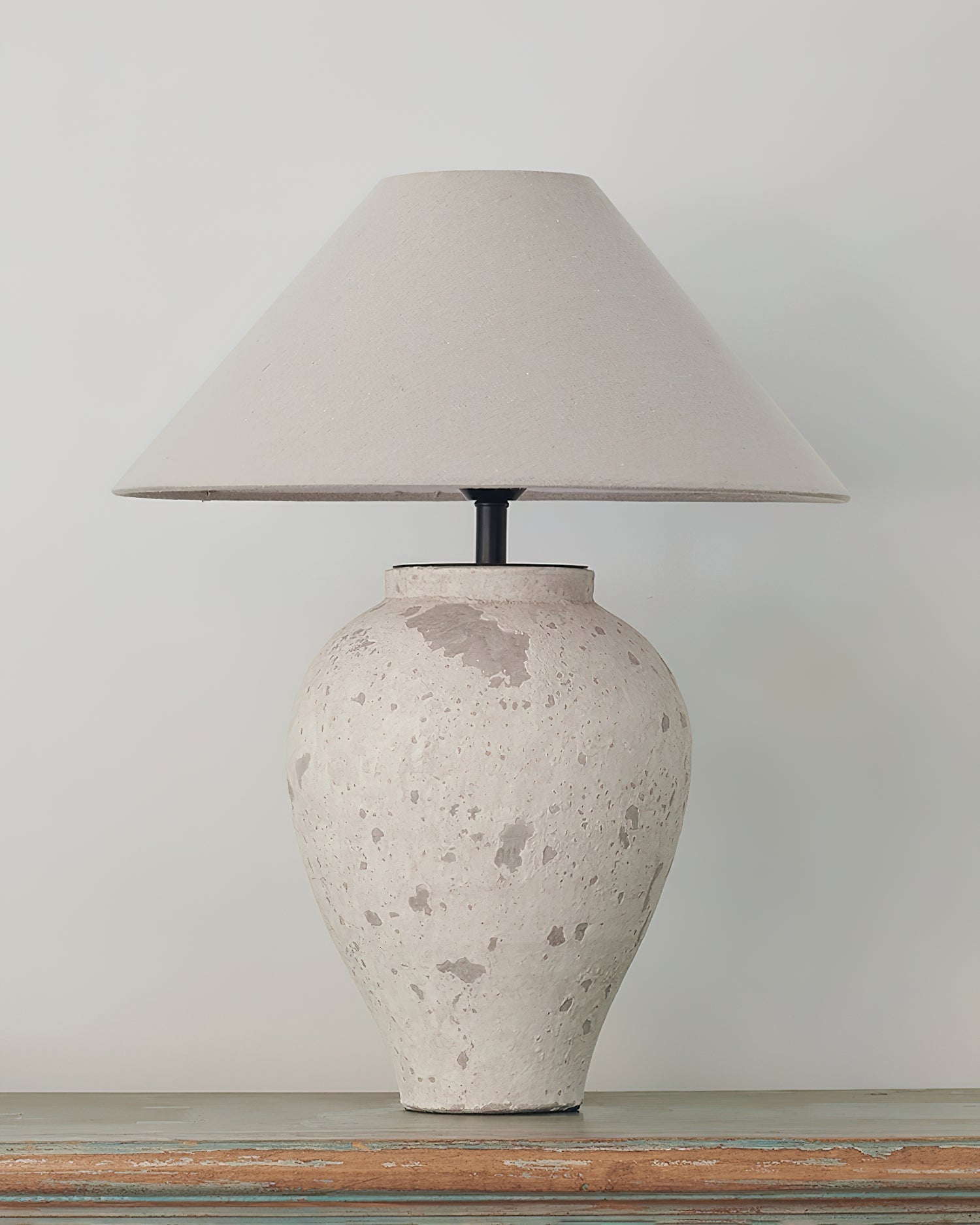 Solix Ceramics Fabric Table Lamp-Neutral Decor