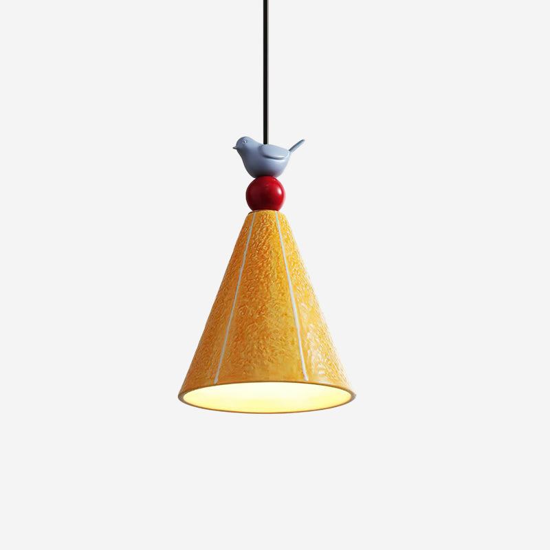 Virella Pendant Lamp Yellow Ceramic Bird Modern Playful-Neutral Decor
