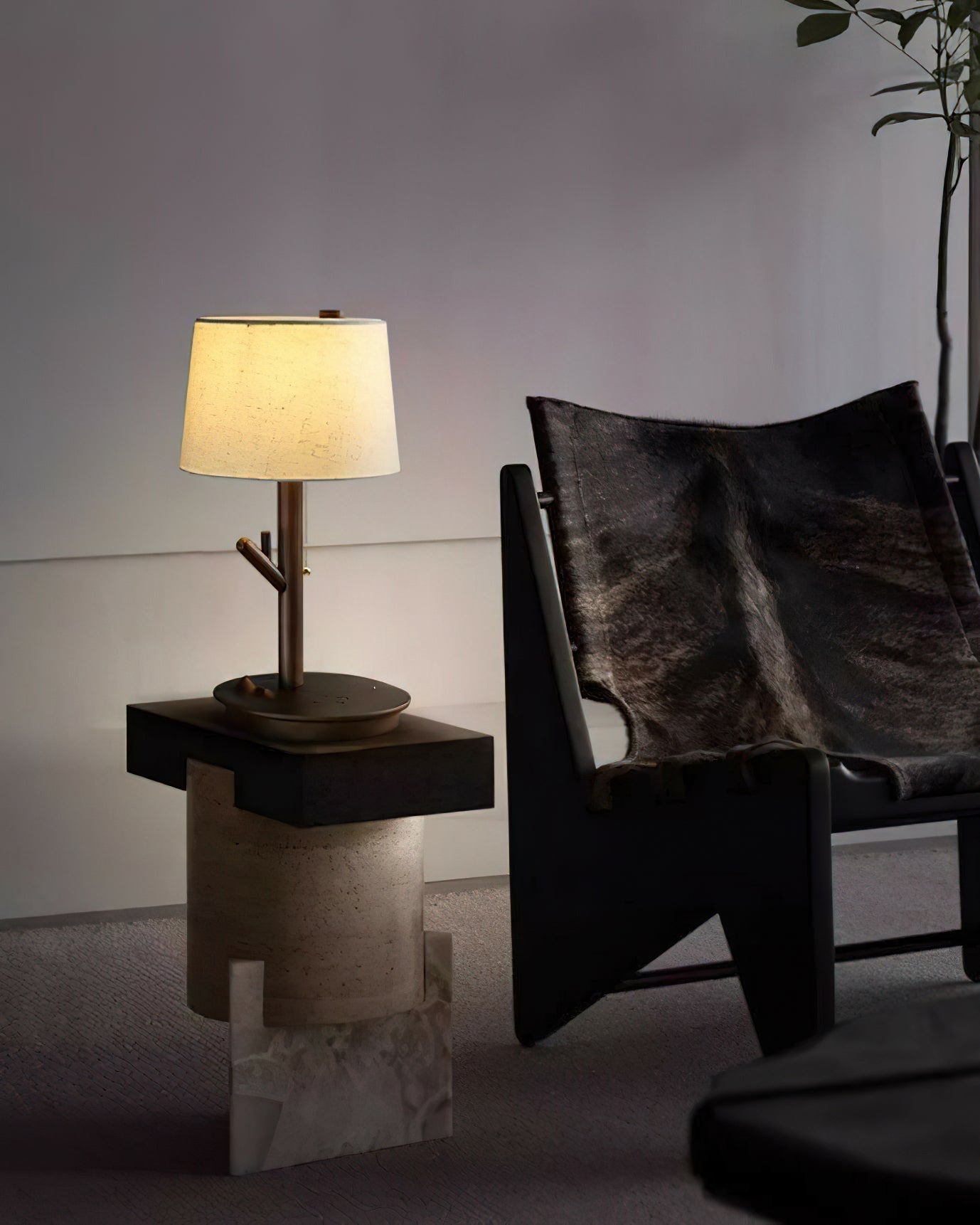 Branch Rustic Wood Table Lamp-Neutral Decor