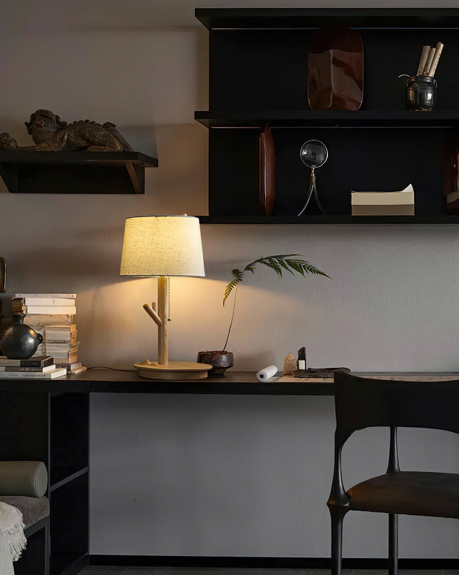 Branch Rustic Wood Table Lamp-Neutral Decor