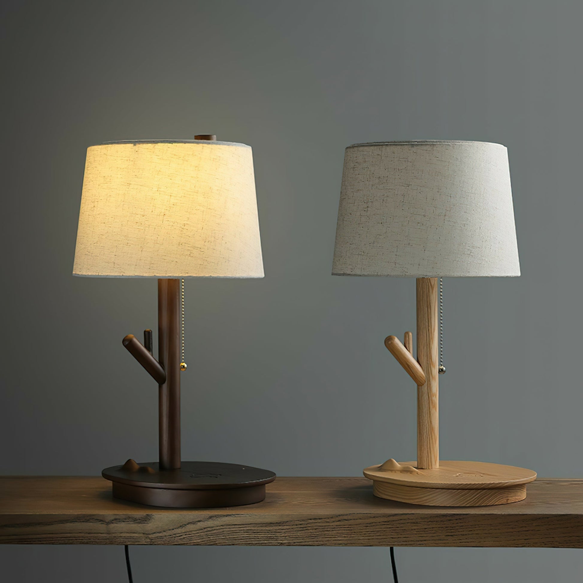Branch Rustic Wood Table Lamp-Neutral Decor
