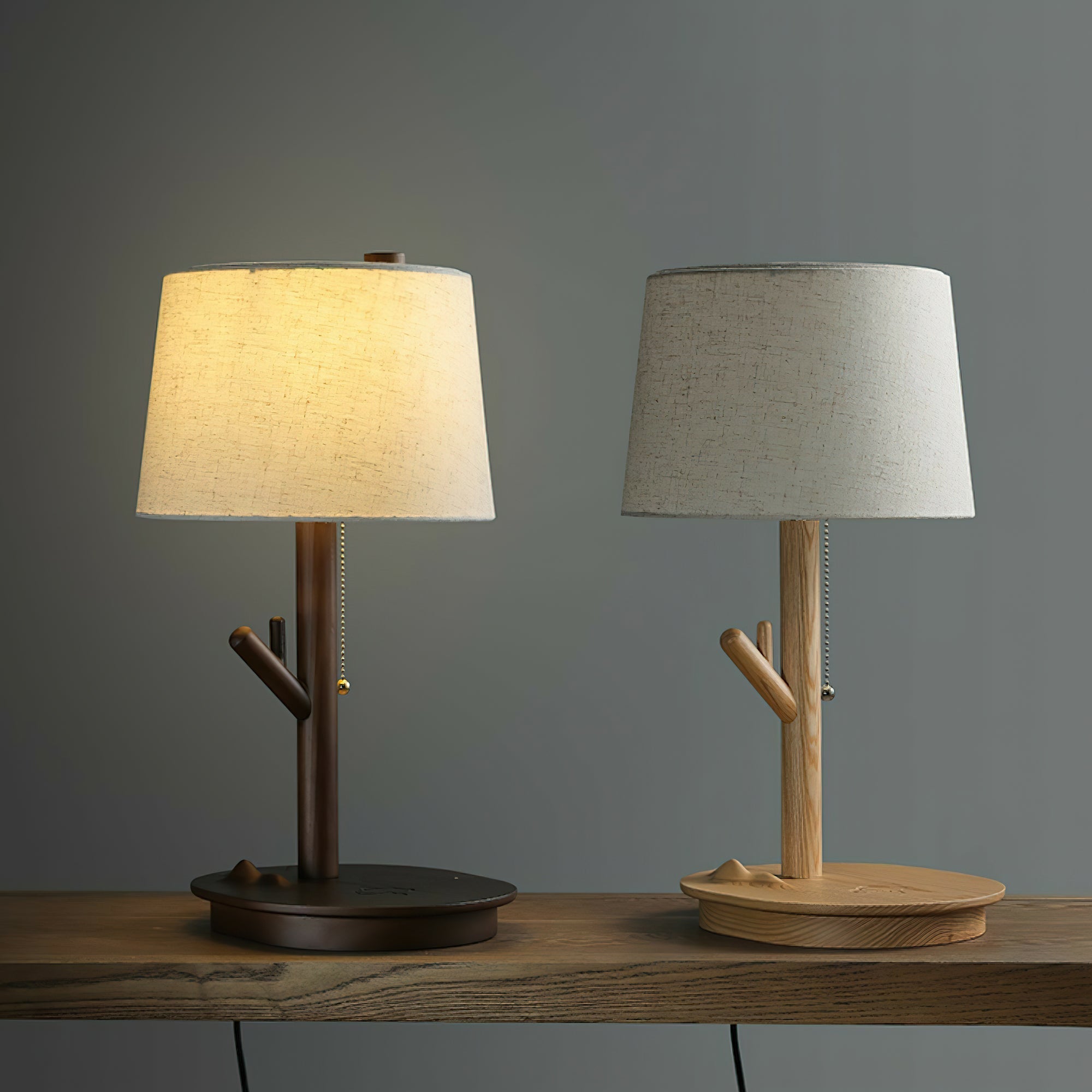 Branch Rustic Wood Table Lamp-Neutral Decor