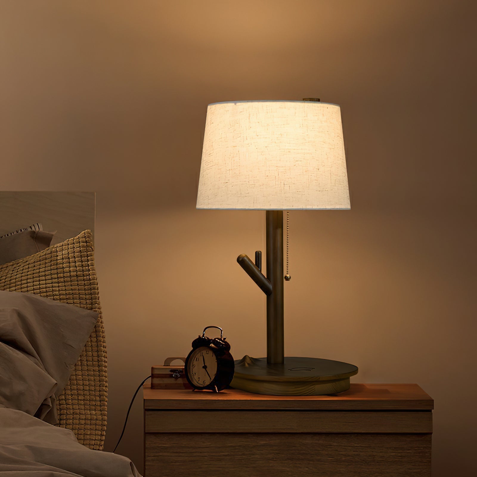 Branch Rustic Wood Table Lamp-Neutral Decor