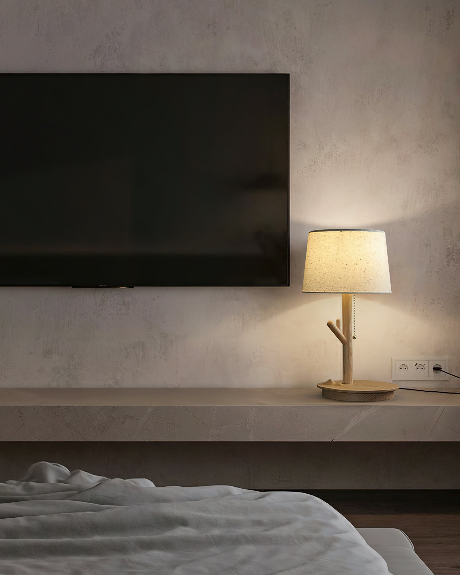 Branch Rustic Wood Table Lamp-Neutral Decor