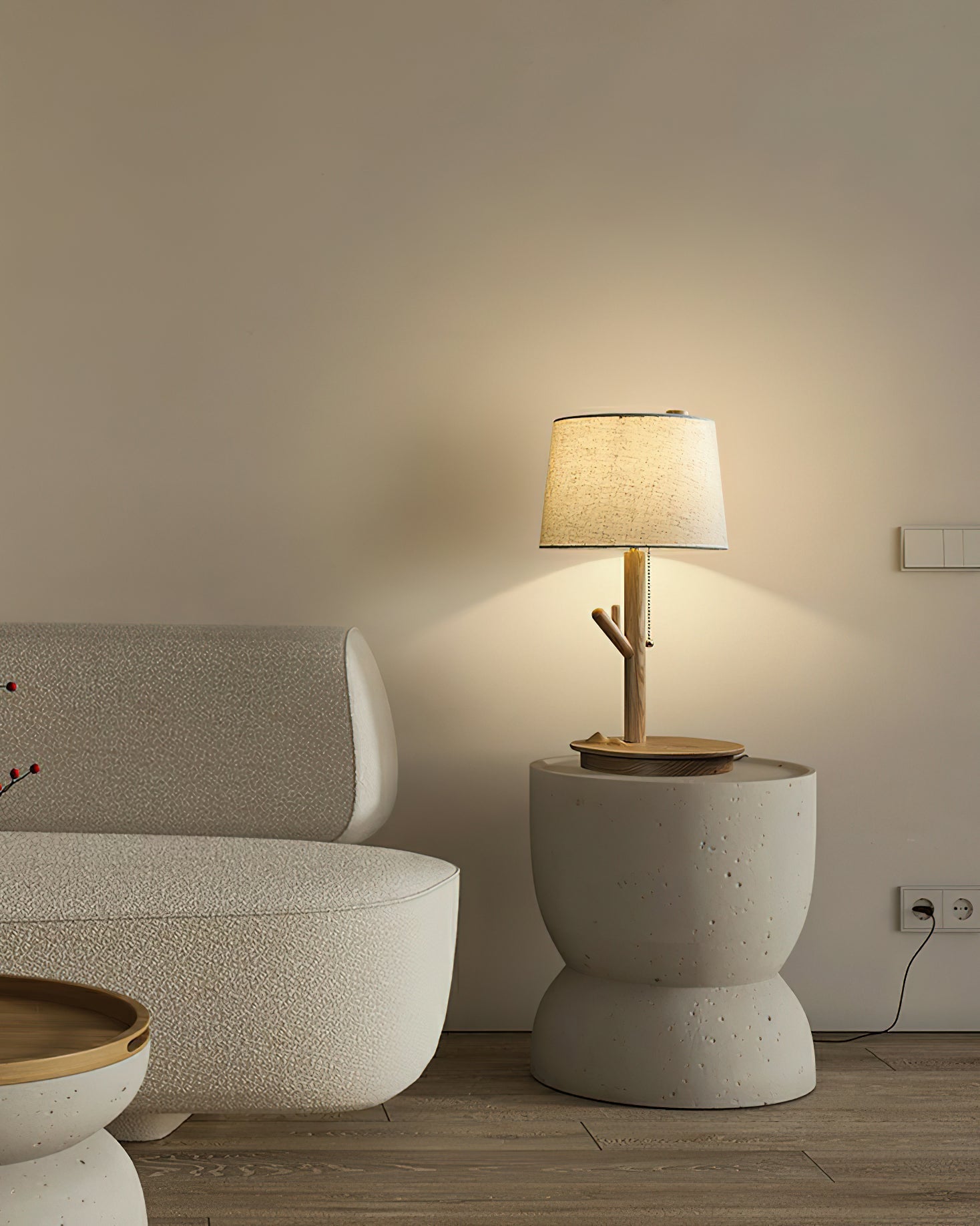 Branch Rustic Wood Table Lamp-Neutral Decor