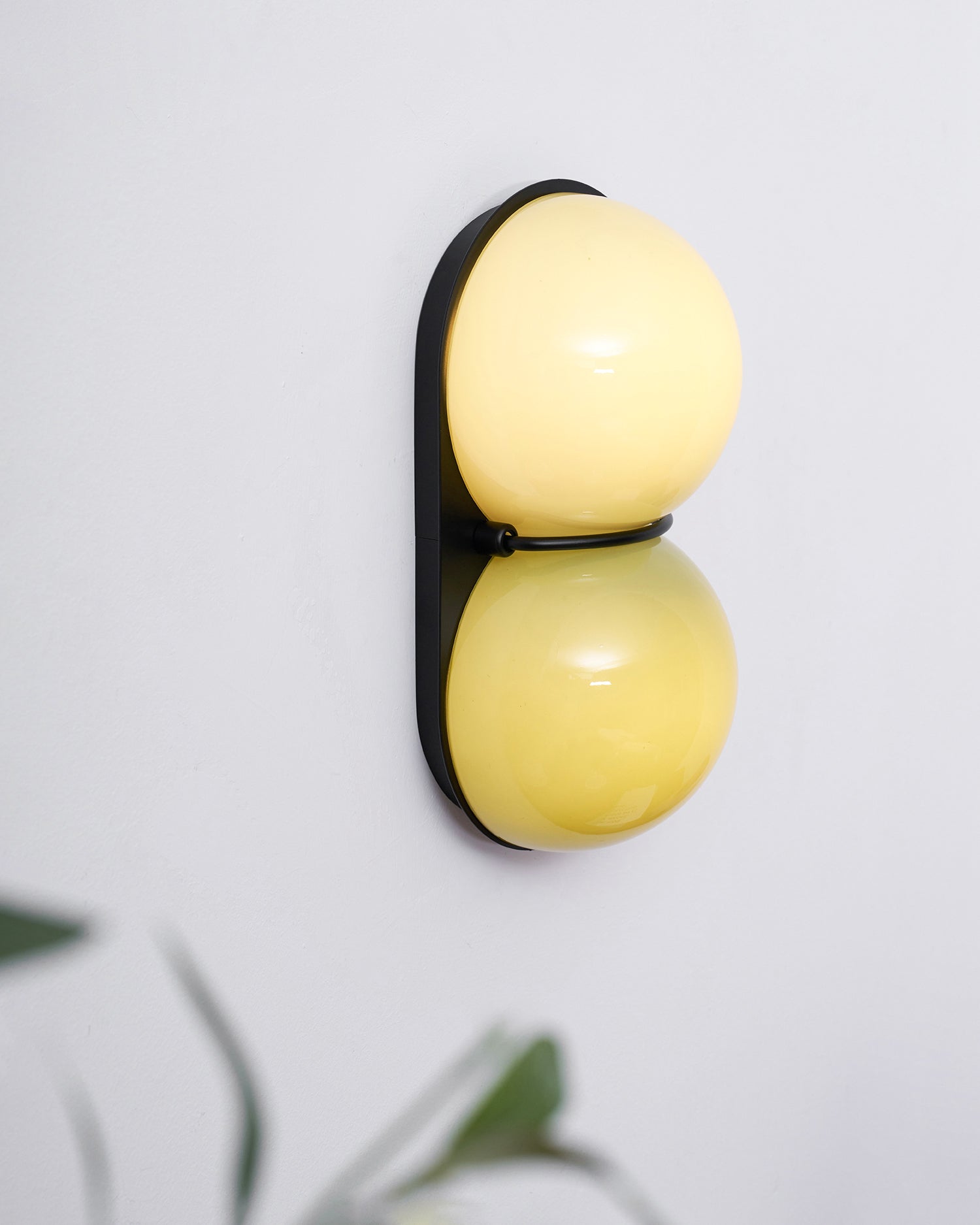 Two Globe Glass Wall Sconce-Neutral Decor
