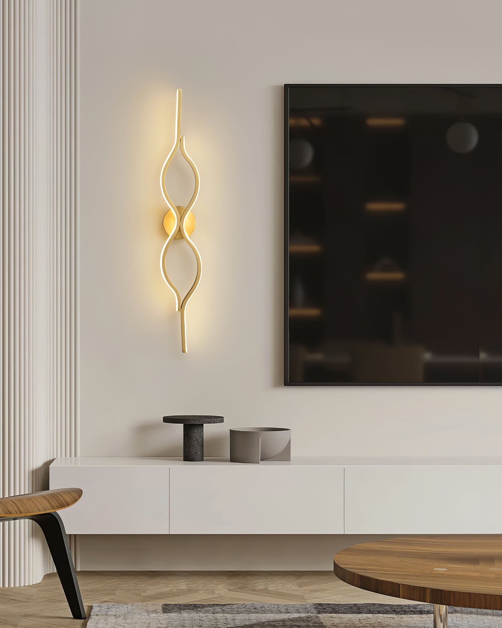 Myvenen Classic Twist Brass Wall Light-Neutral Decor