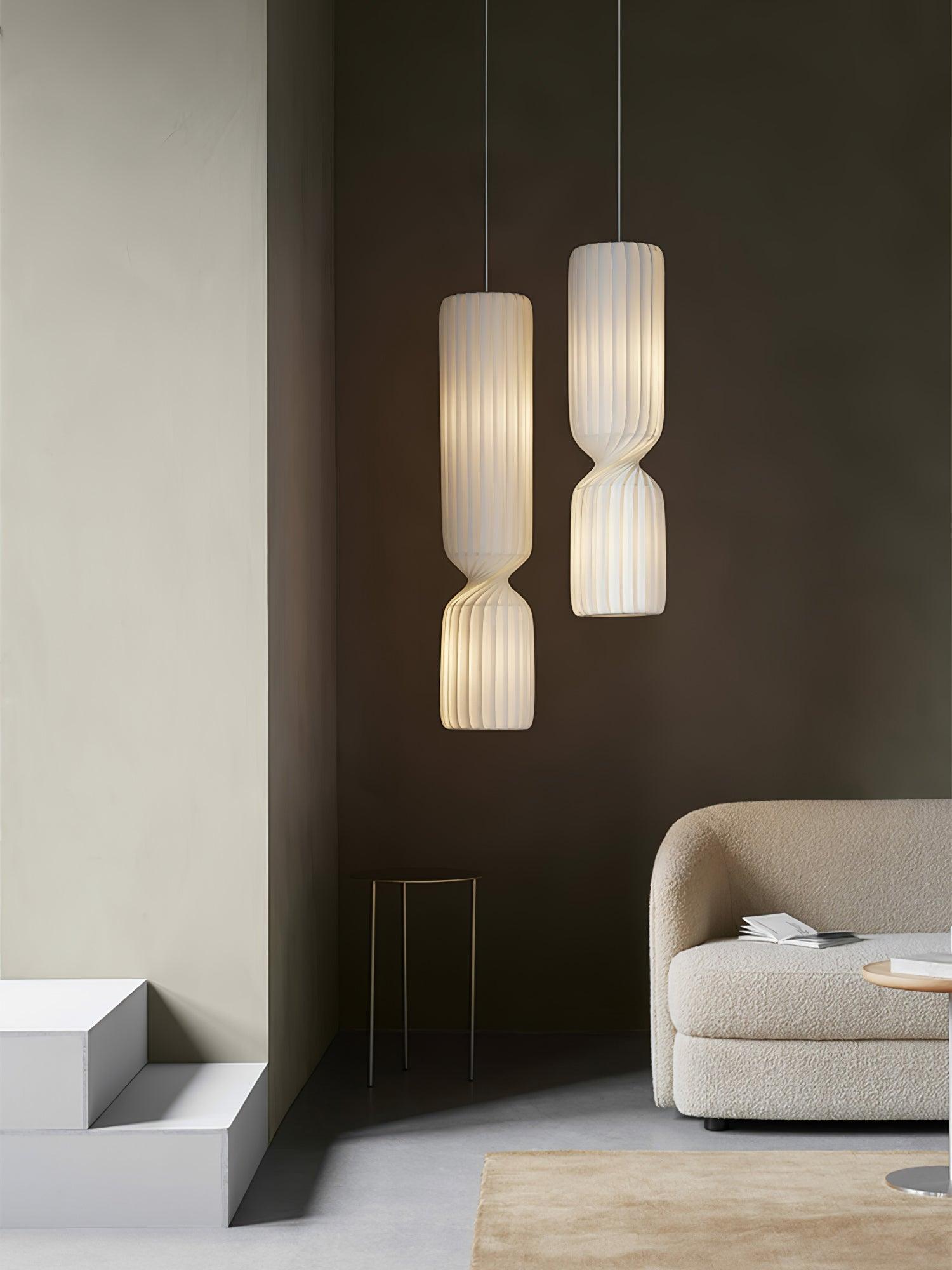 Twist Minimalist PVC Pendant Lamp-Neutral Decor