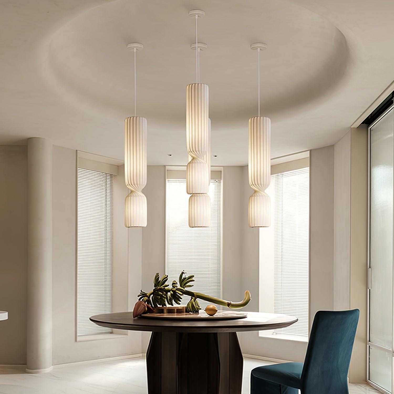 Twist Minimalist PVC Pendant Lamp-Neutral Decor