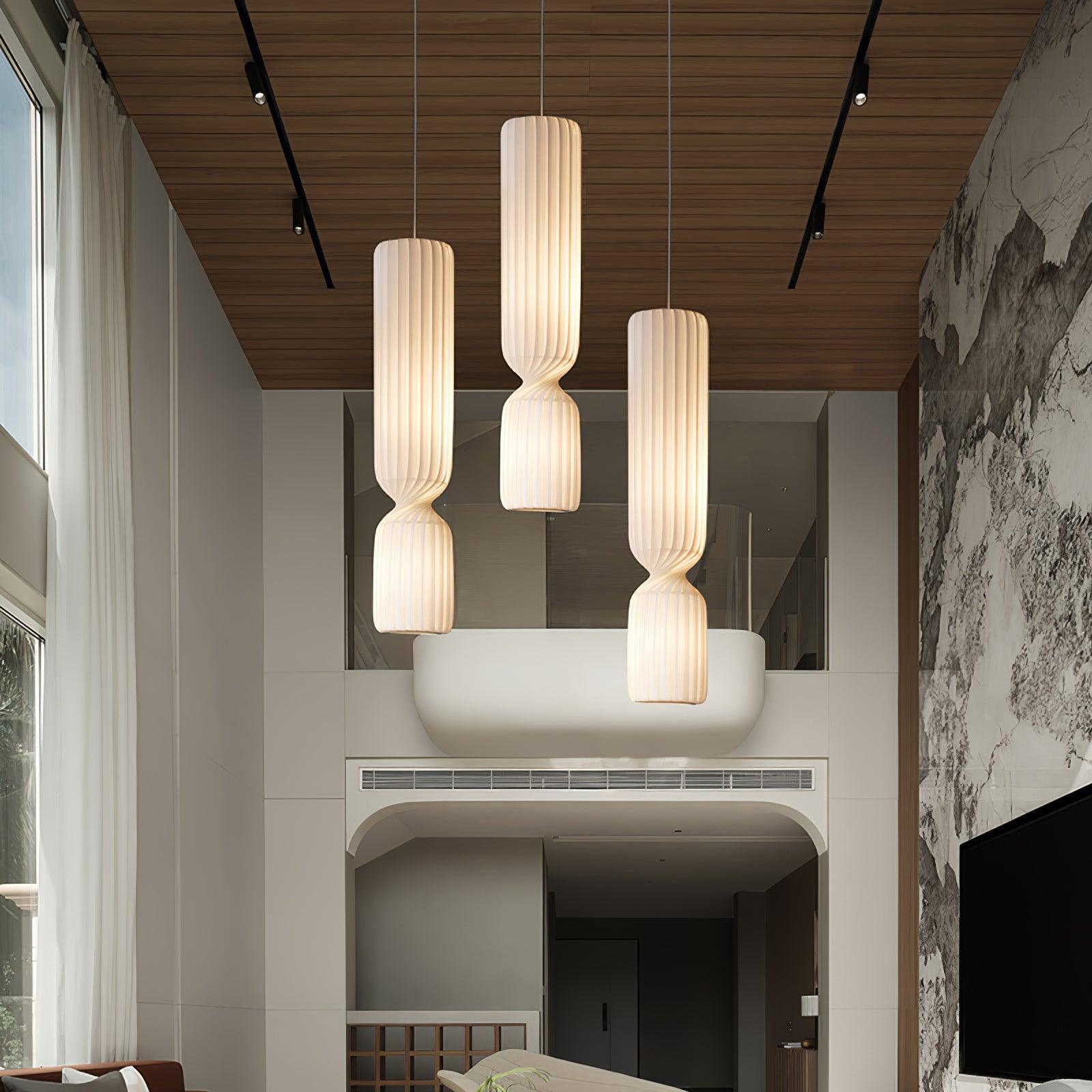 Twist Minimalist PVC Pendant Lamp-Neutral Decor