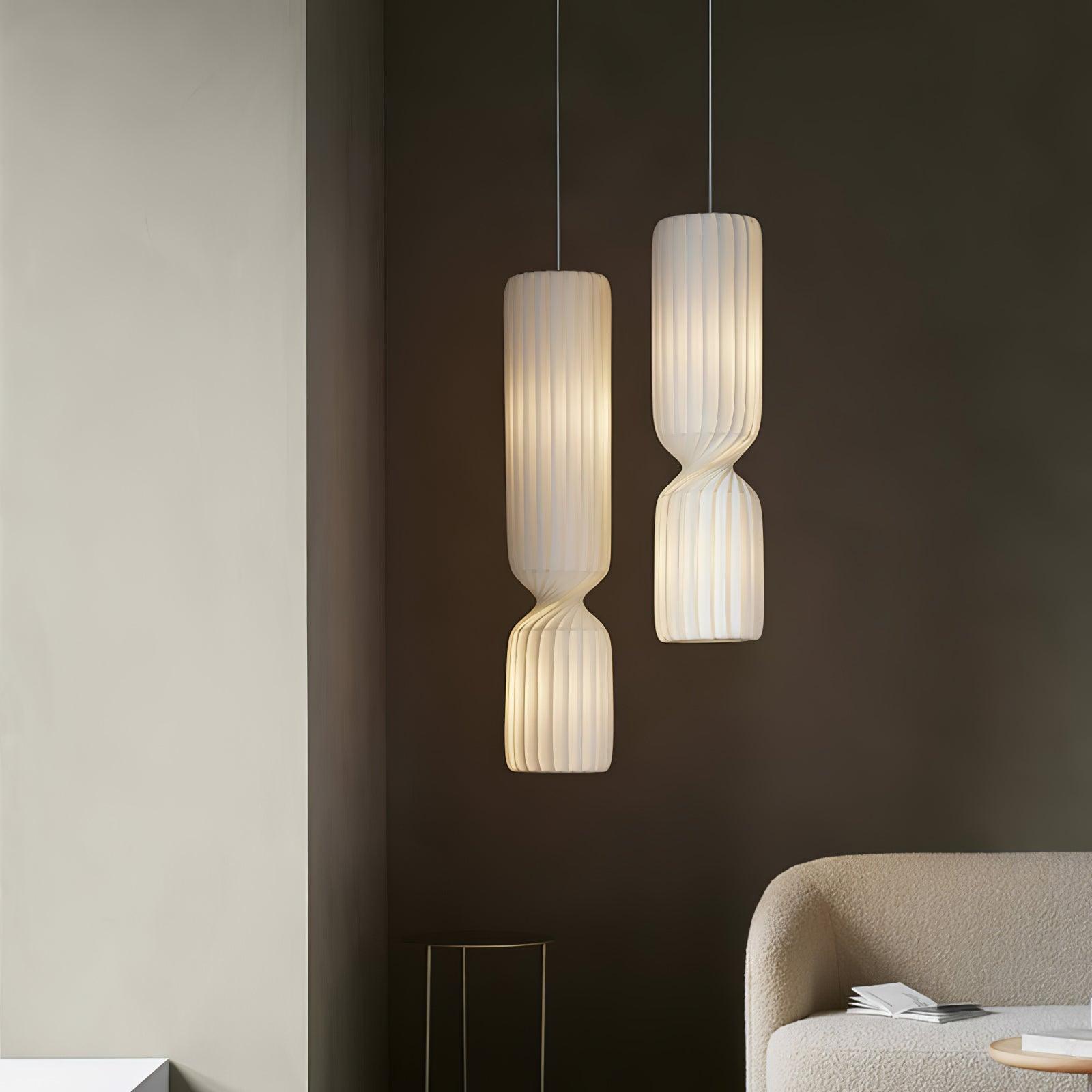 Twist Minimalist PVC Pendant Lamp-Neutral Decor