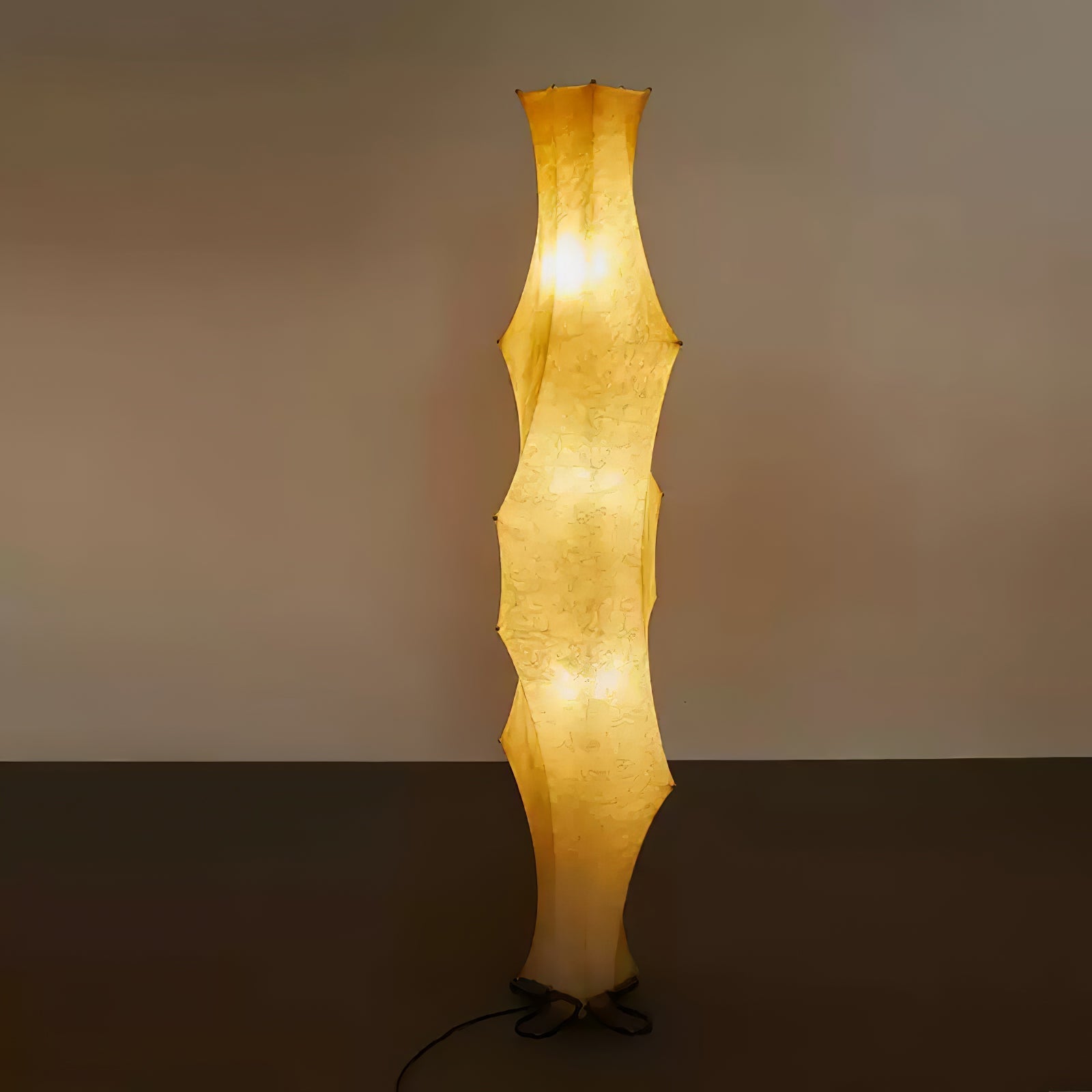 Vela Twist Silk Floor Lamp-Neutral Decor