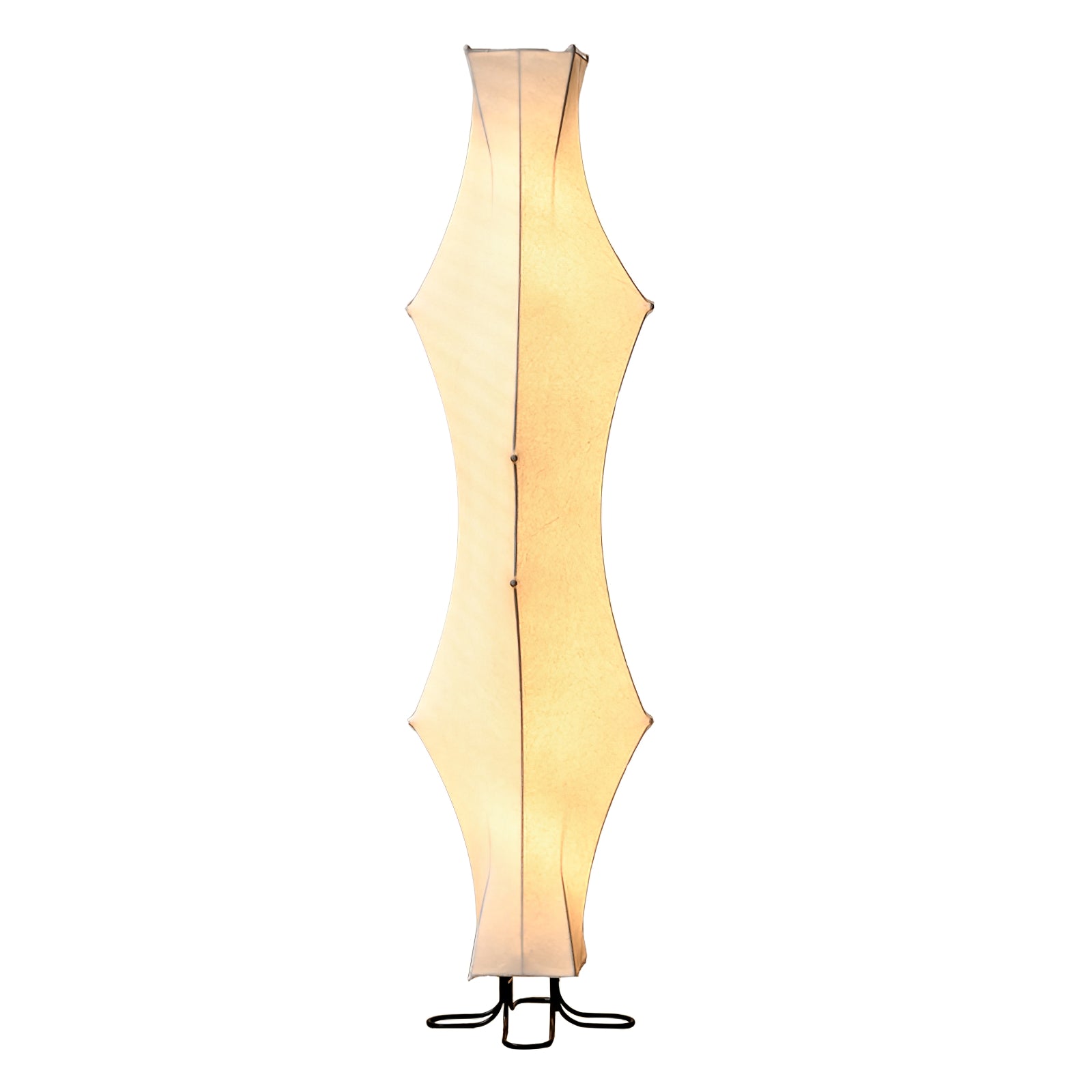Vela Twist Silk Floor Lamp-Neutral Decor