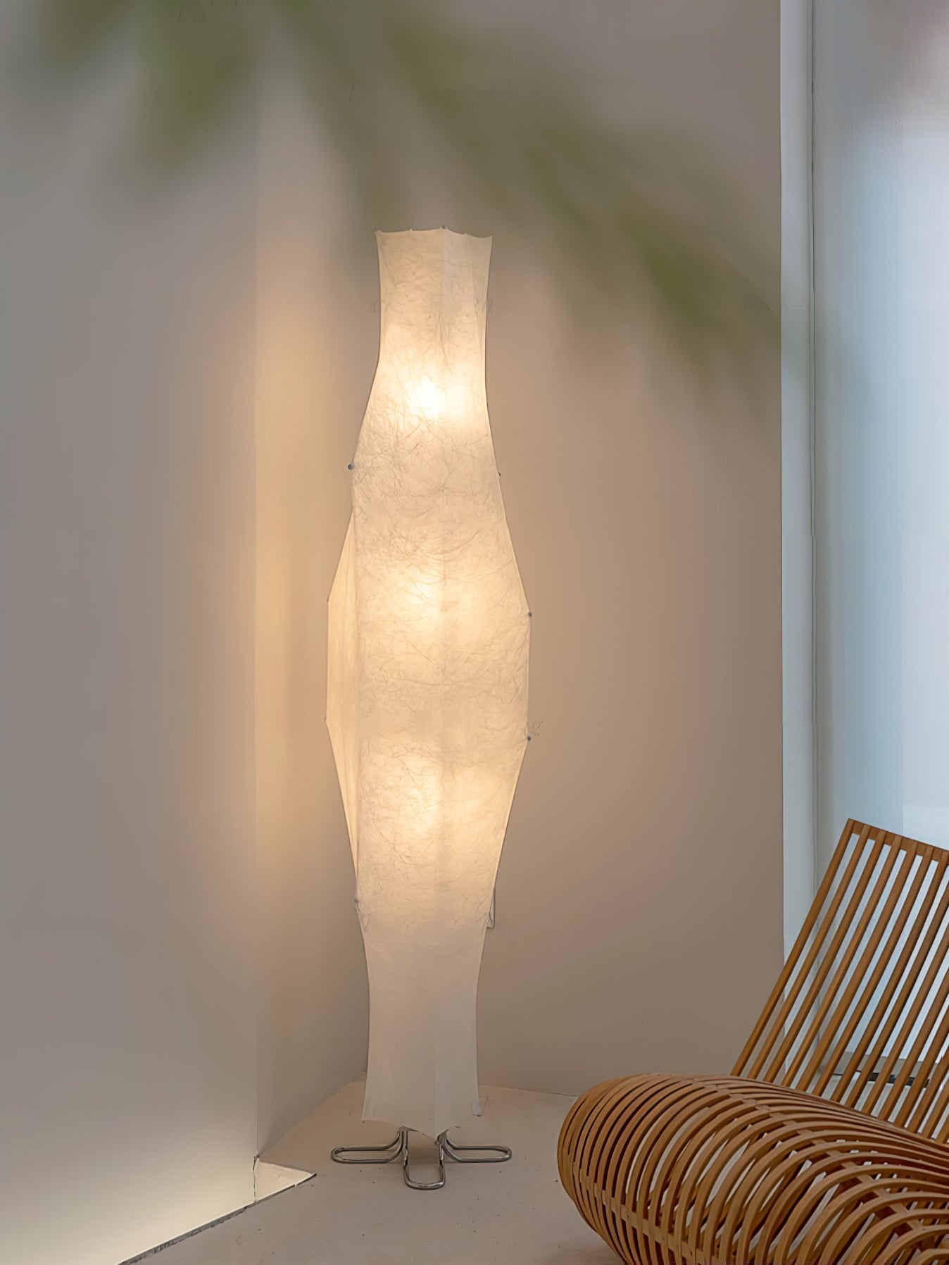 Vela Twist Silk Floor Lamp-Neutral Decor