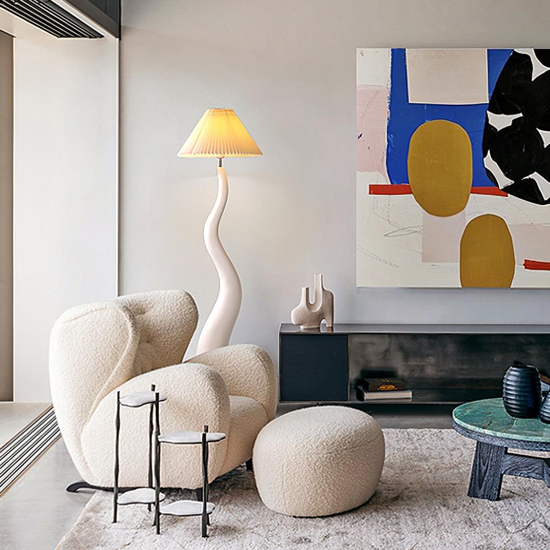 Bexyn Resin Fabric Floor Lamp-Neutral Decor