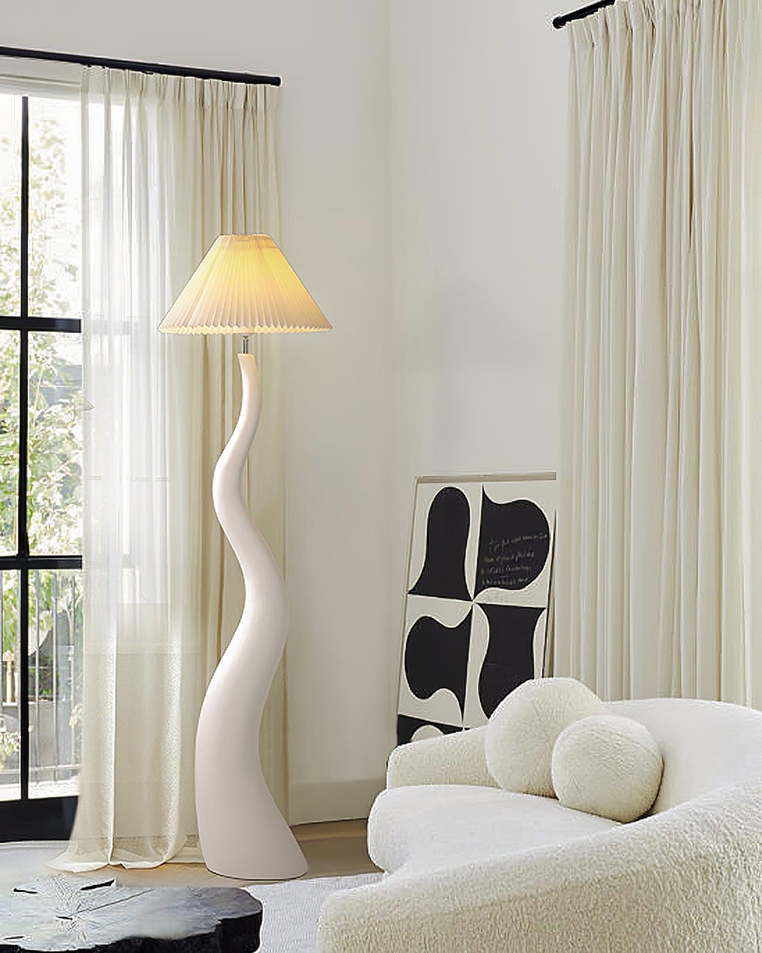 Bexyn Resin Fabric Floor Lamp-Neutral Decor