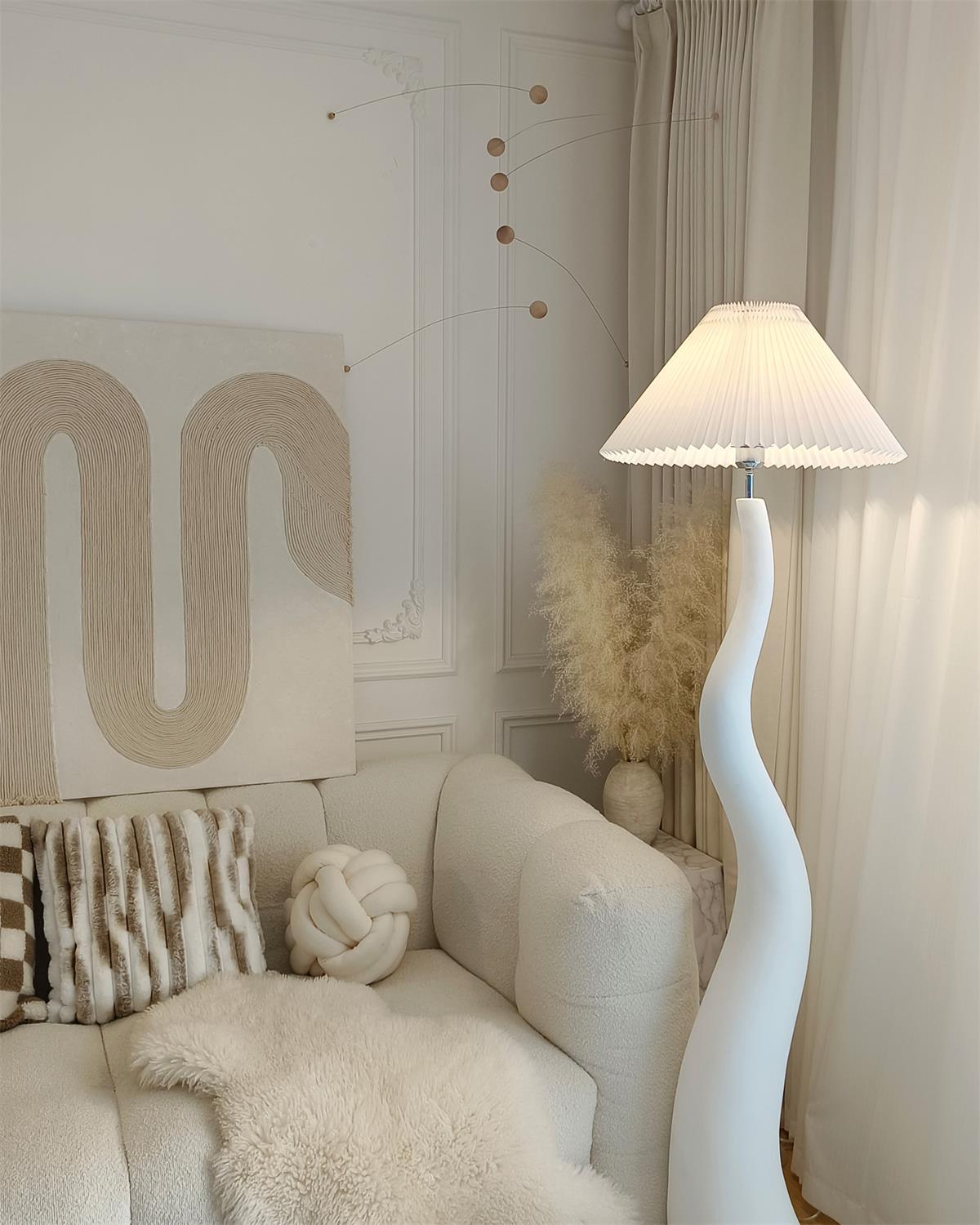 Bexyn Resin Fabric Floor Lamp-Neutral Decor