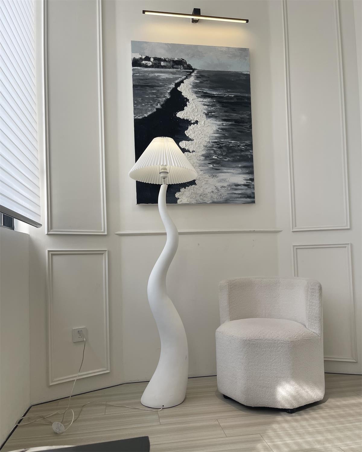 Bexyn Resin Fabric Floor Lamp-Neutral Decor