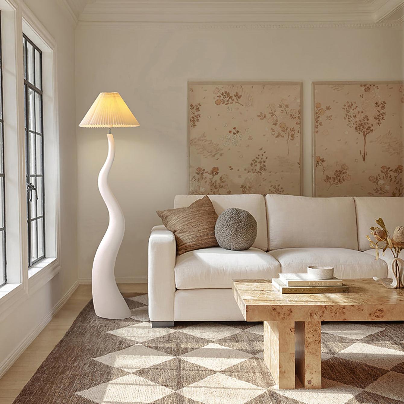 Bexyn Resin Fabric Floor Lamp-Neutral Decor