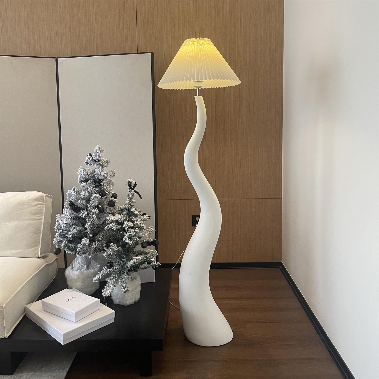 Bexyn Resin Fabric Floor Lamp-Neutral Decor