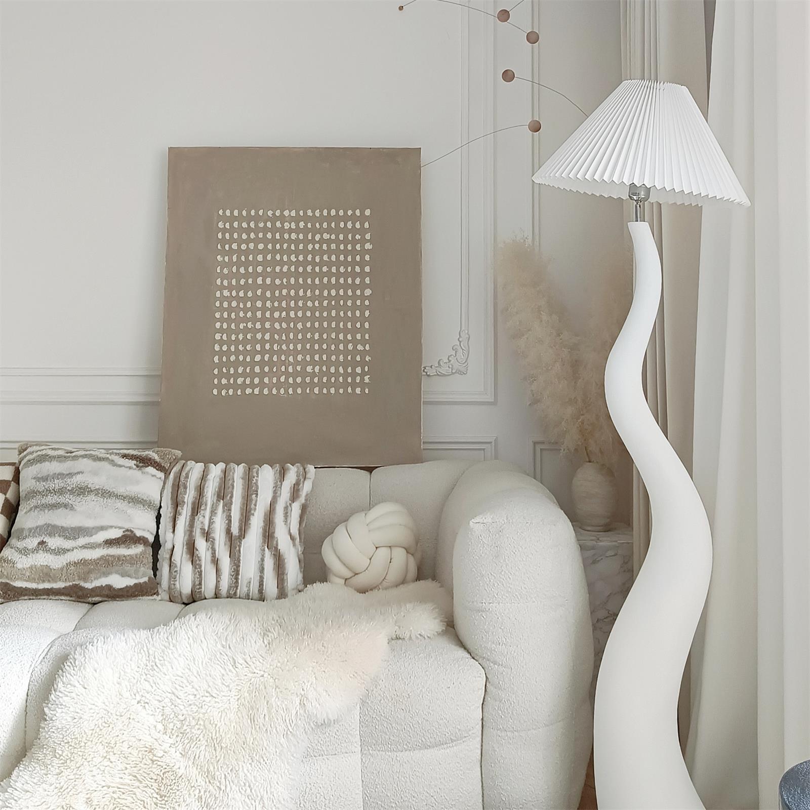 Bexyn Resin Fabric Floor Lamp-Neutral Decor