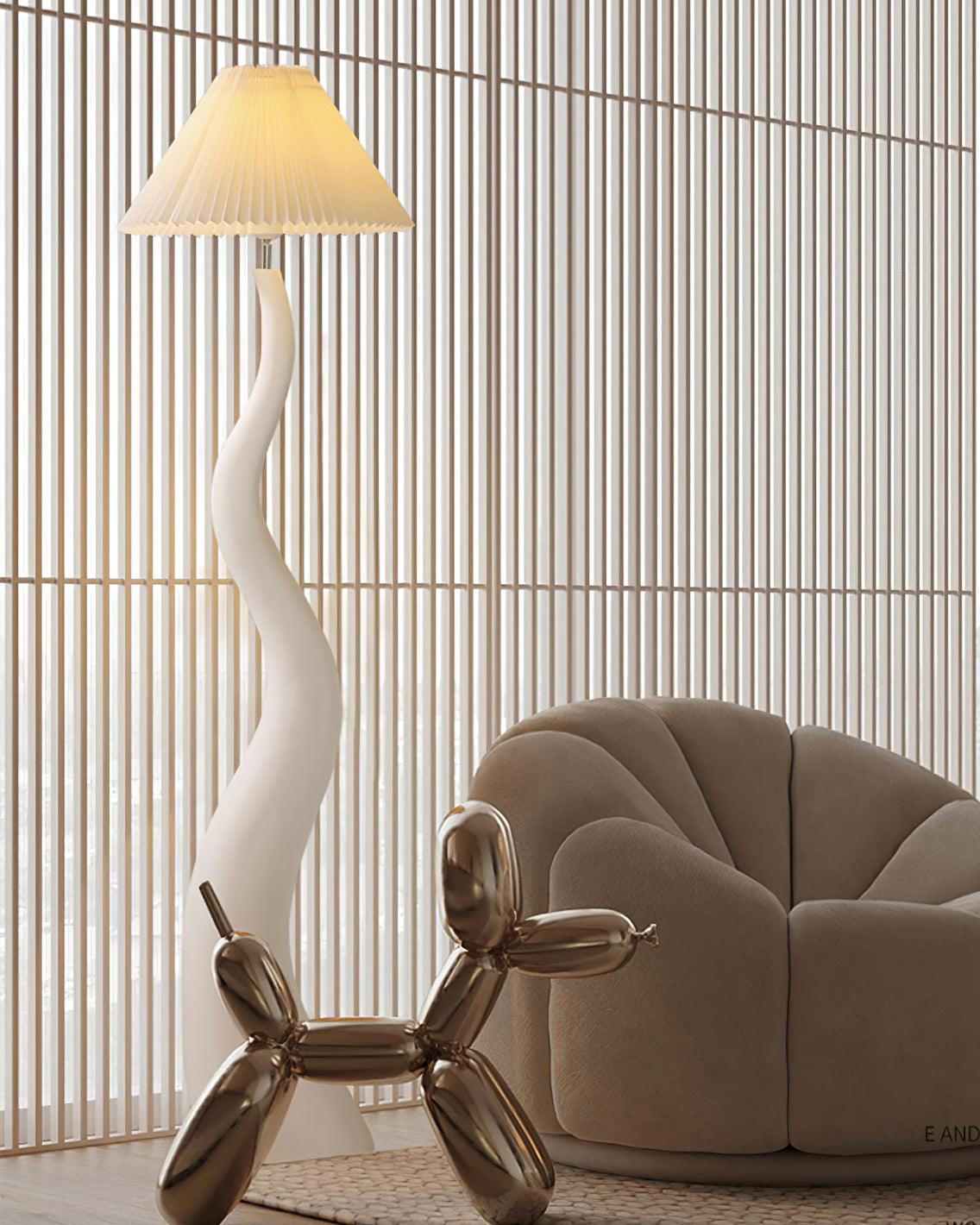 Bexyn Resin Fabric Floor Lamp-Neutral Decor