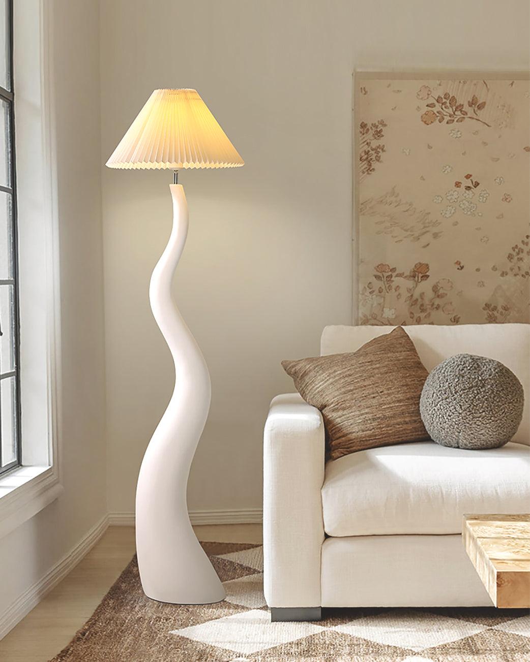 Bexyn Resin Fabric Floor Lamp-Neutral Decor
