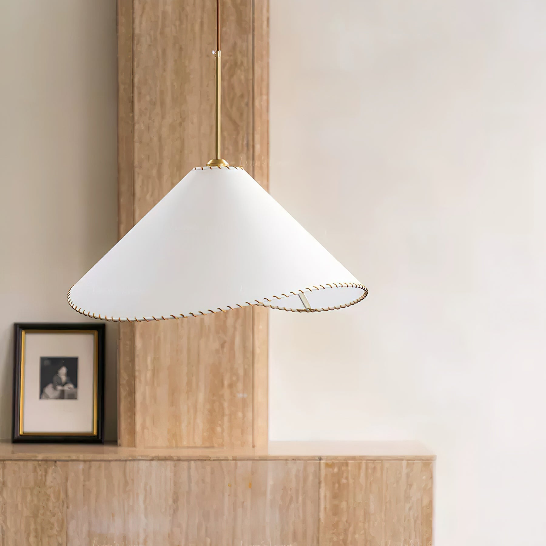 Aursoreth Nordic Twisted Shade Fabric Pendant Lamp-Neutral Decor